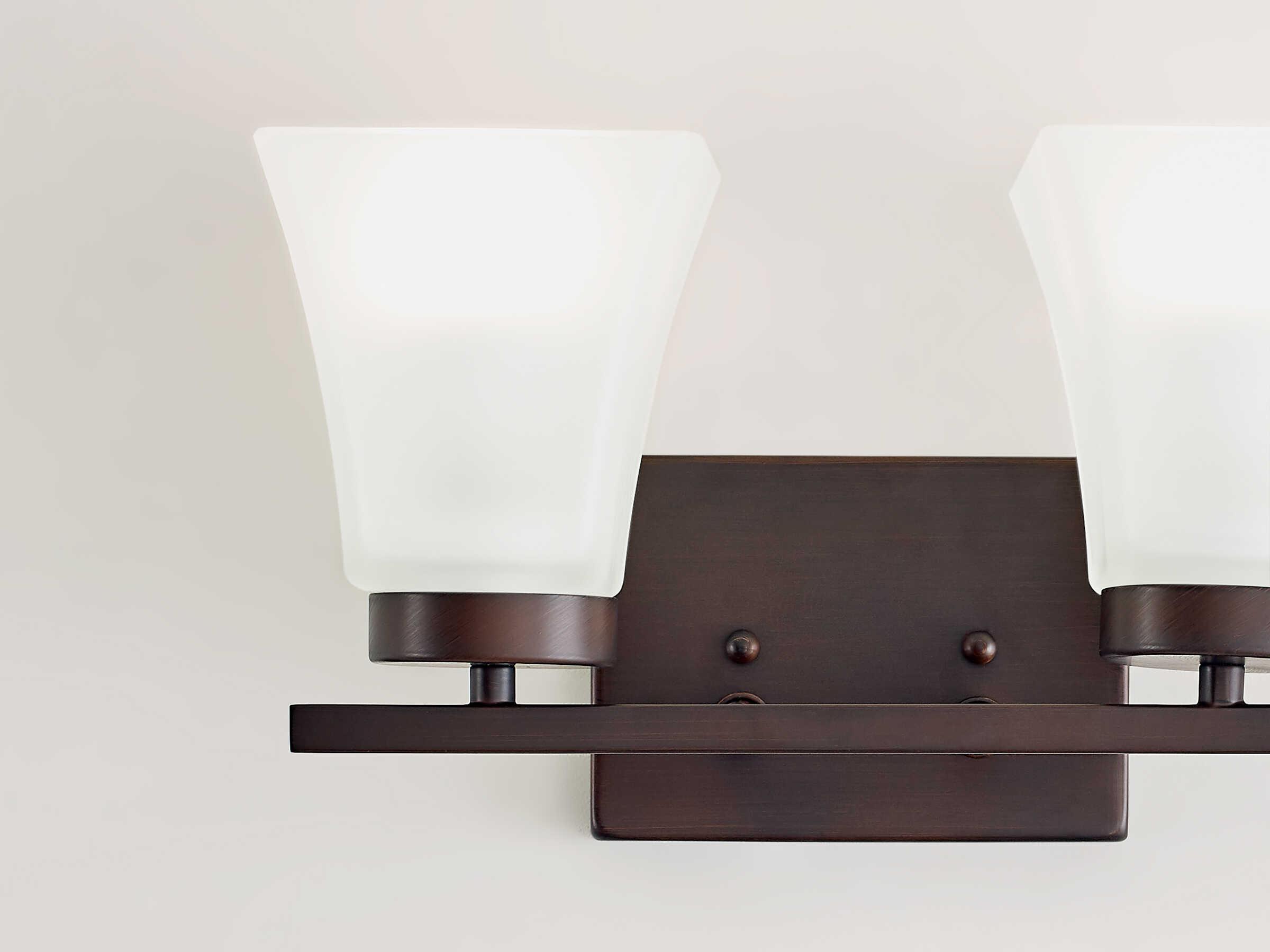 Generation Lighting Bayfield 2-Light Bronze Glass Vanity Light