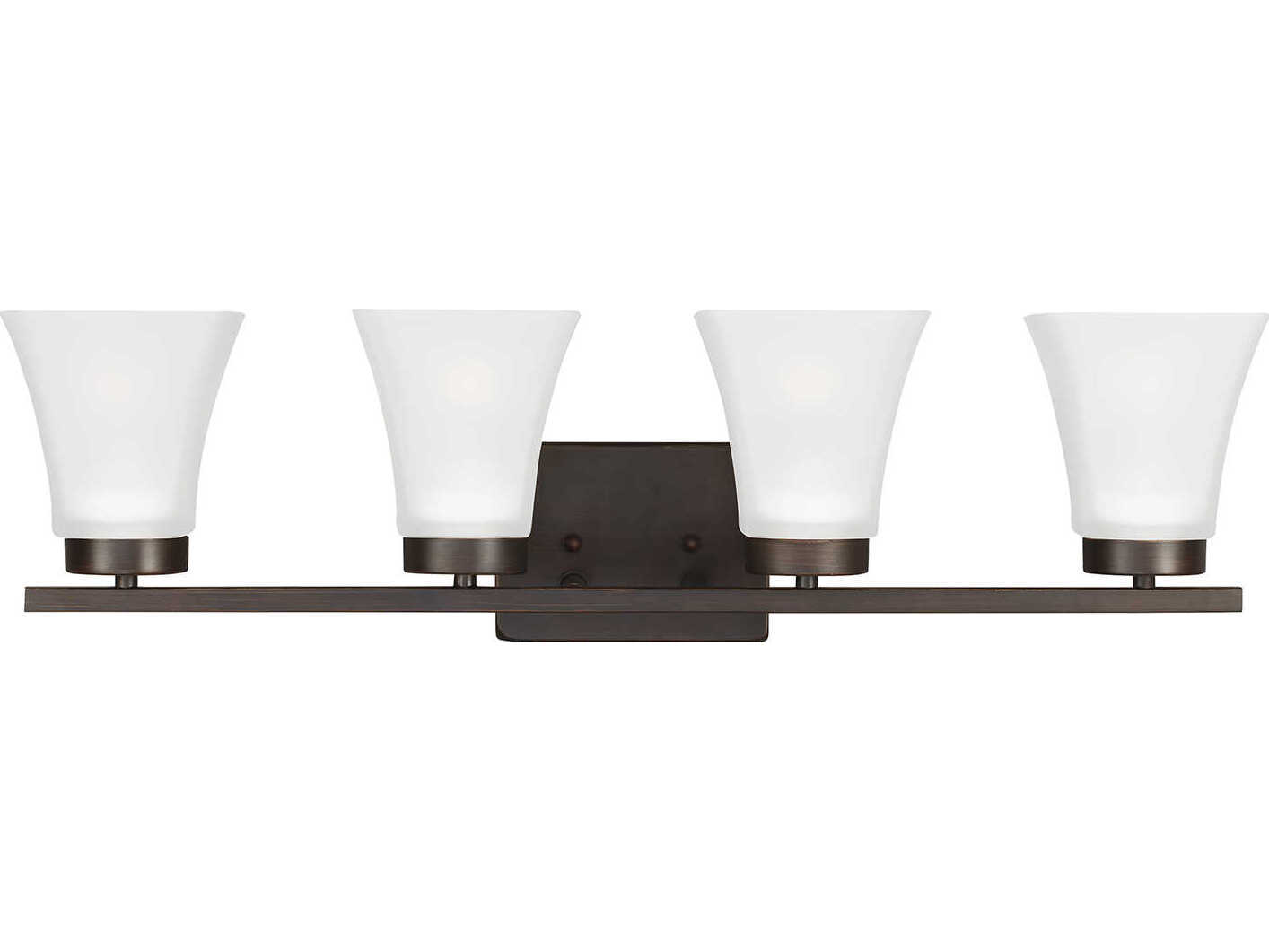 Generation Lighting Bayfield 4-Light Bronze Glass Vanity Light