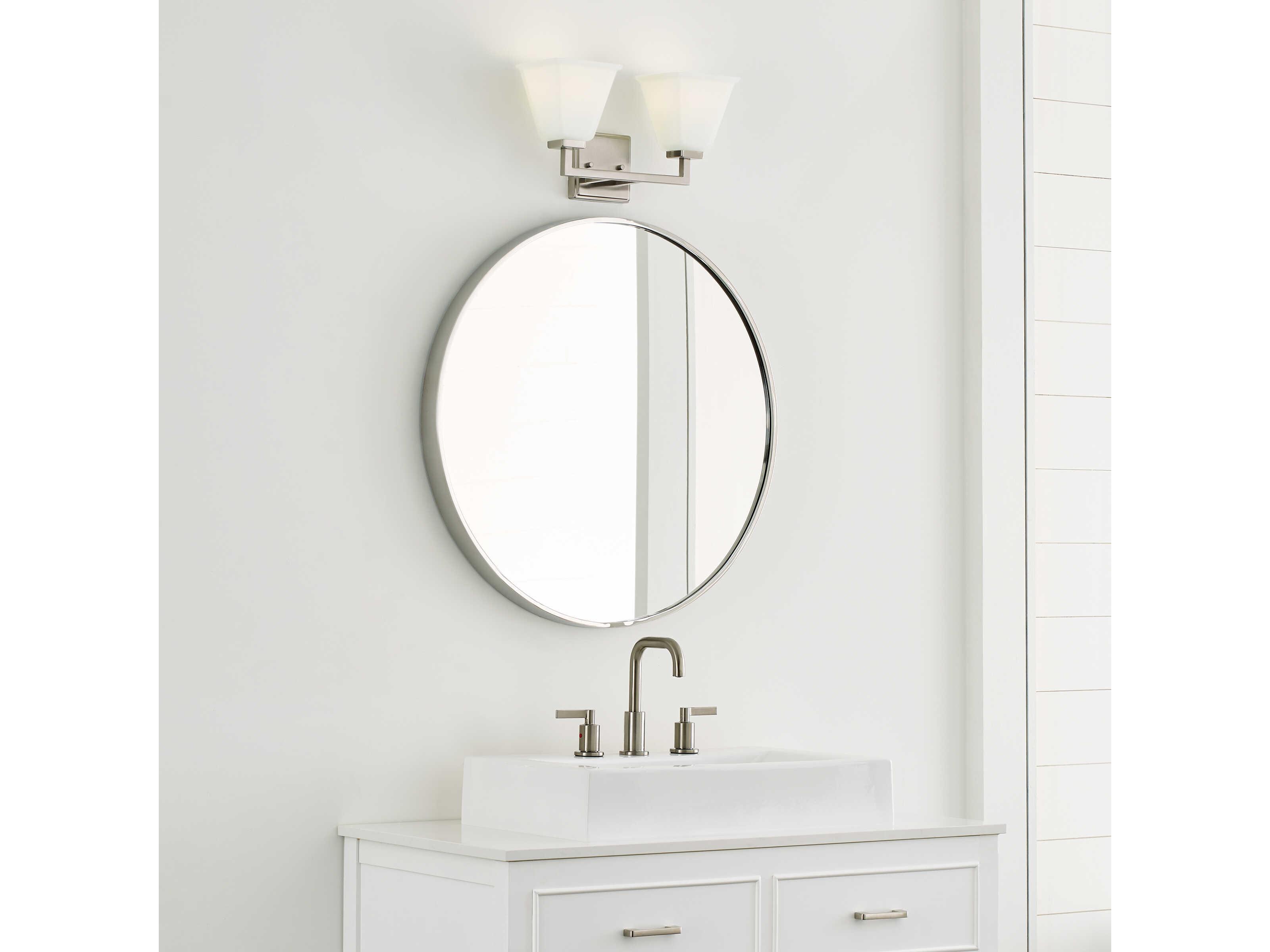 Generation Lighting Ellis Harper 2-Light Brushed Nickel Glass Vanity Light