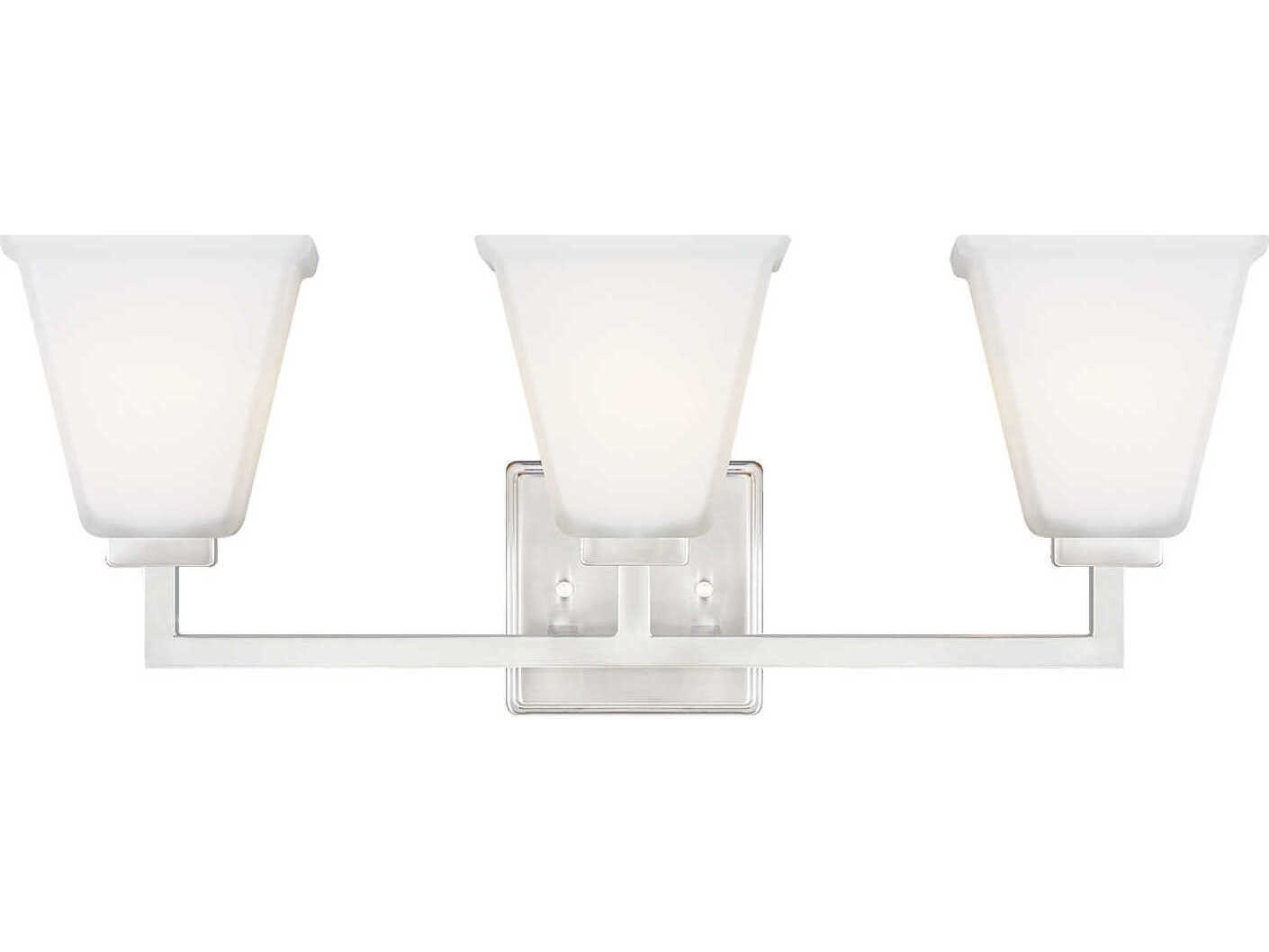 Generation Lighting Ellis Harper 3-Light Brushed Nickel Glass Vanity Light