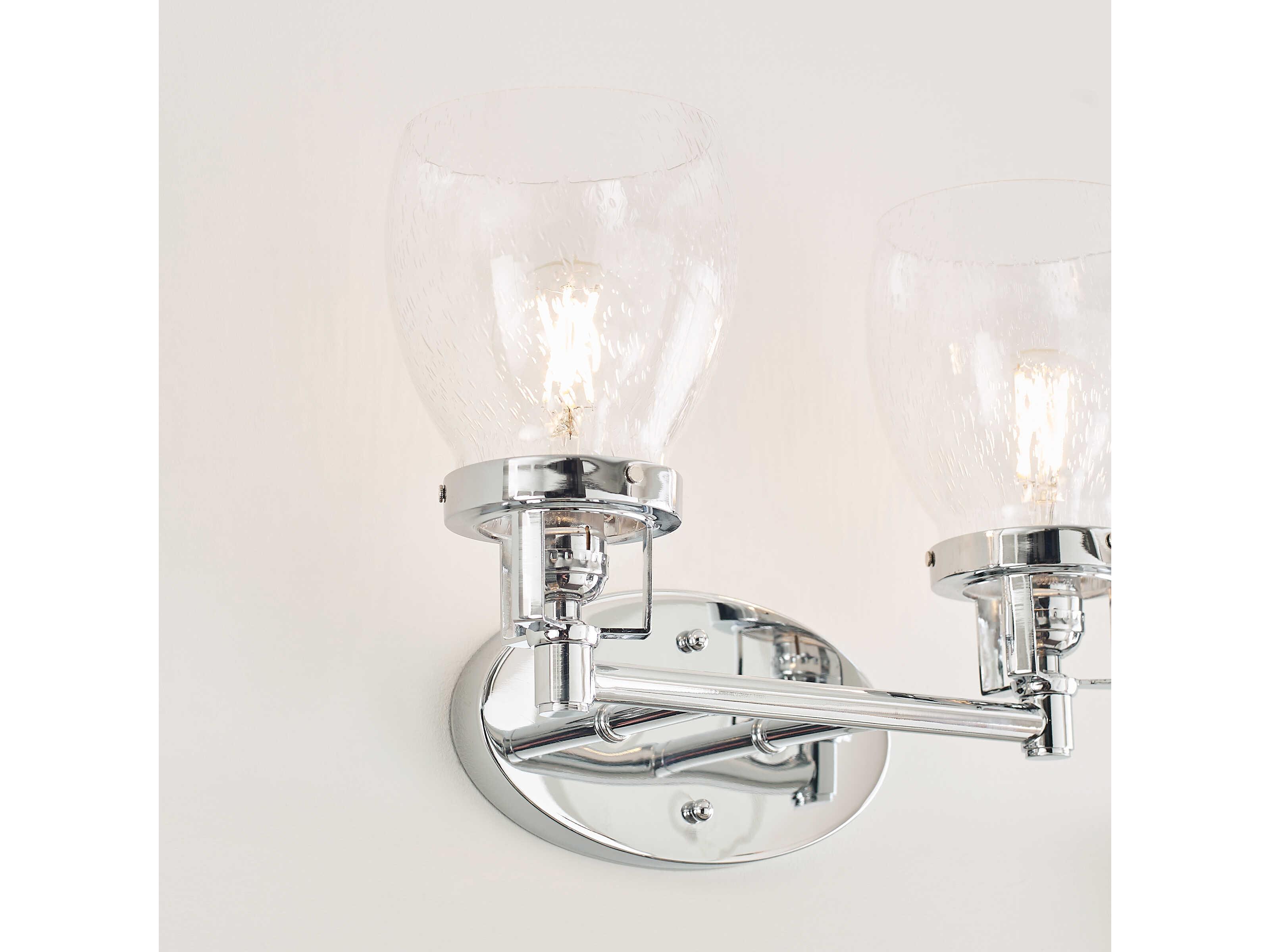 Generation Lighting Belton 2-Light Chrome Glass Vanity Light