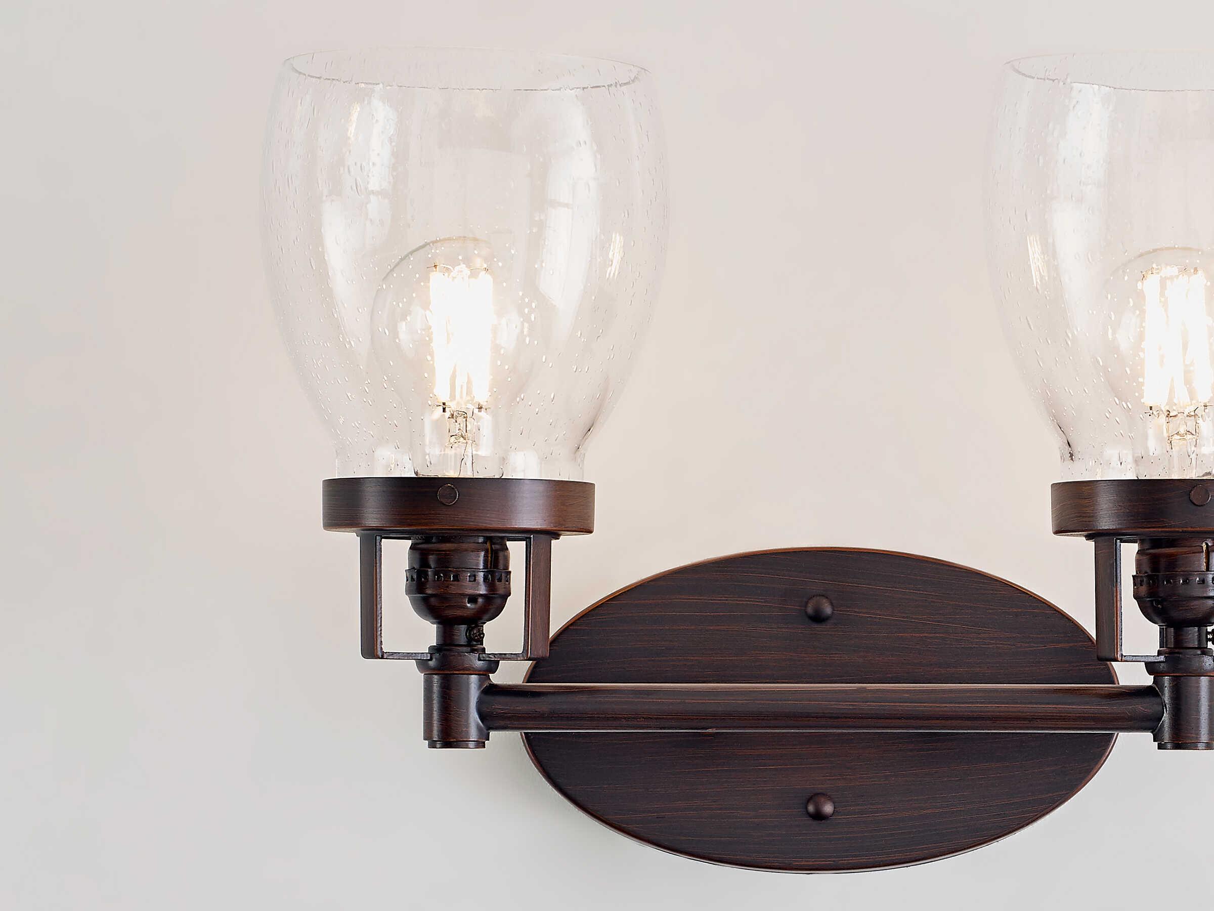 Generation Lighting Belton 2-Light Bronze Glass Vanity Light