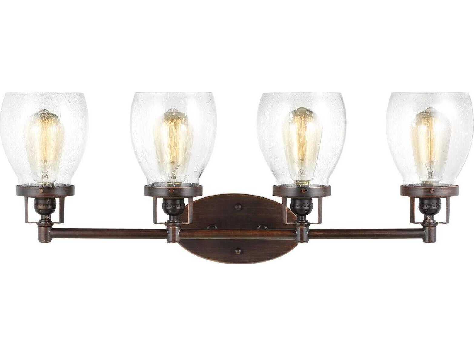 Generation Lighting Belton 4-Light Bronze Glass Vanity Light