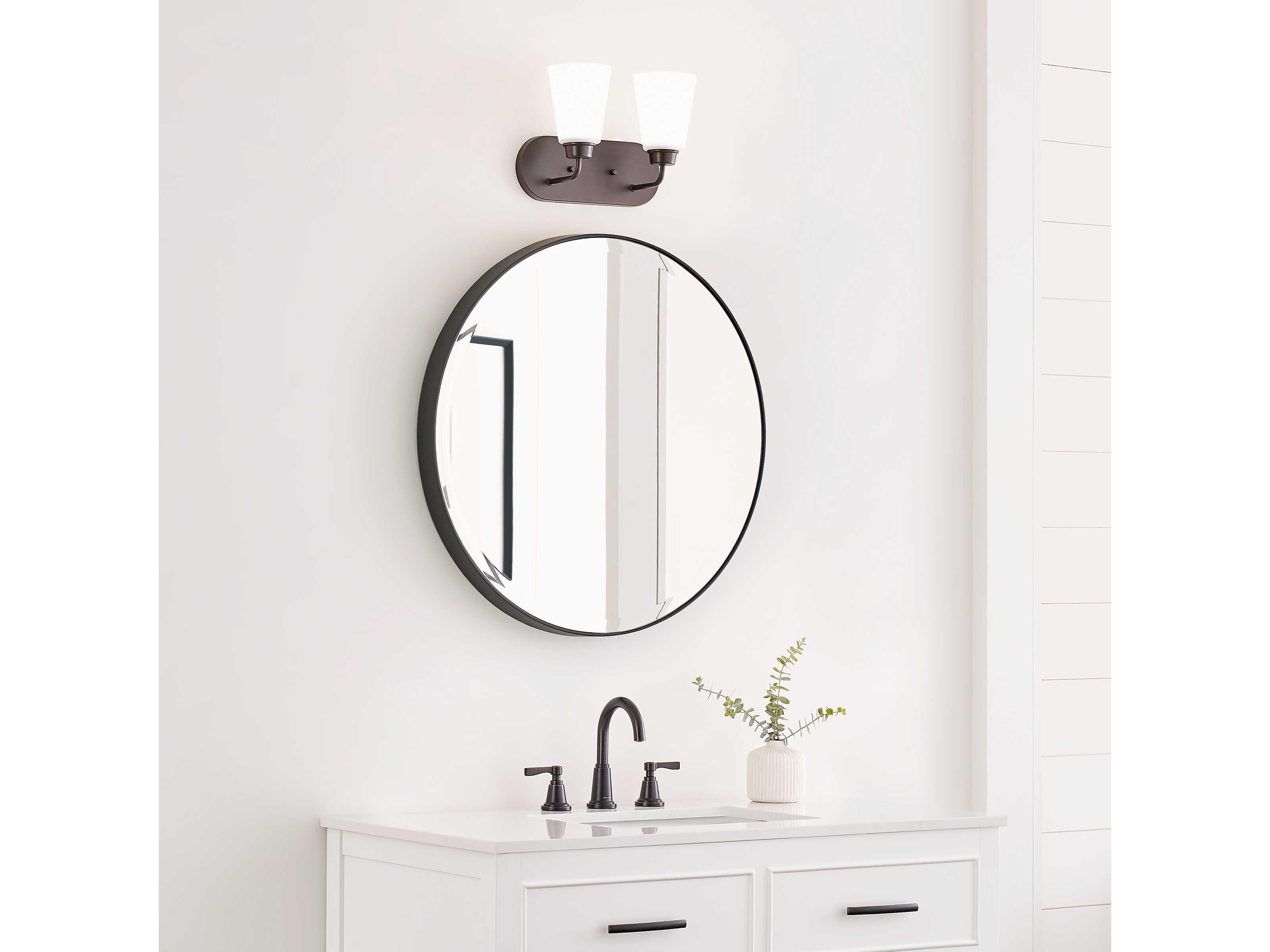 Generation Lighting Kerrville 2-Light Bronze Glass Vanity Light