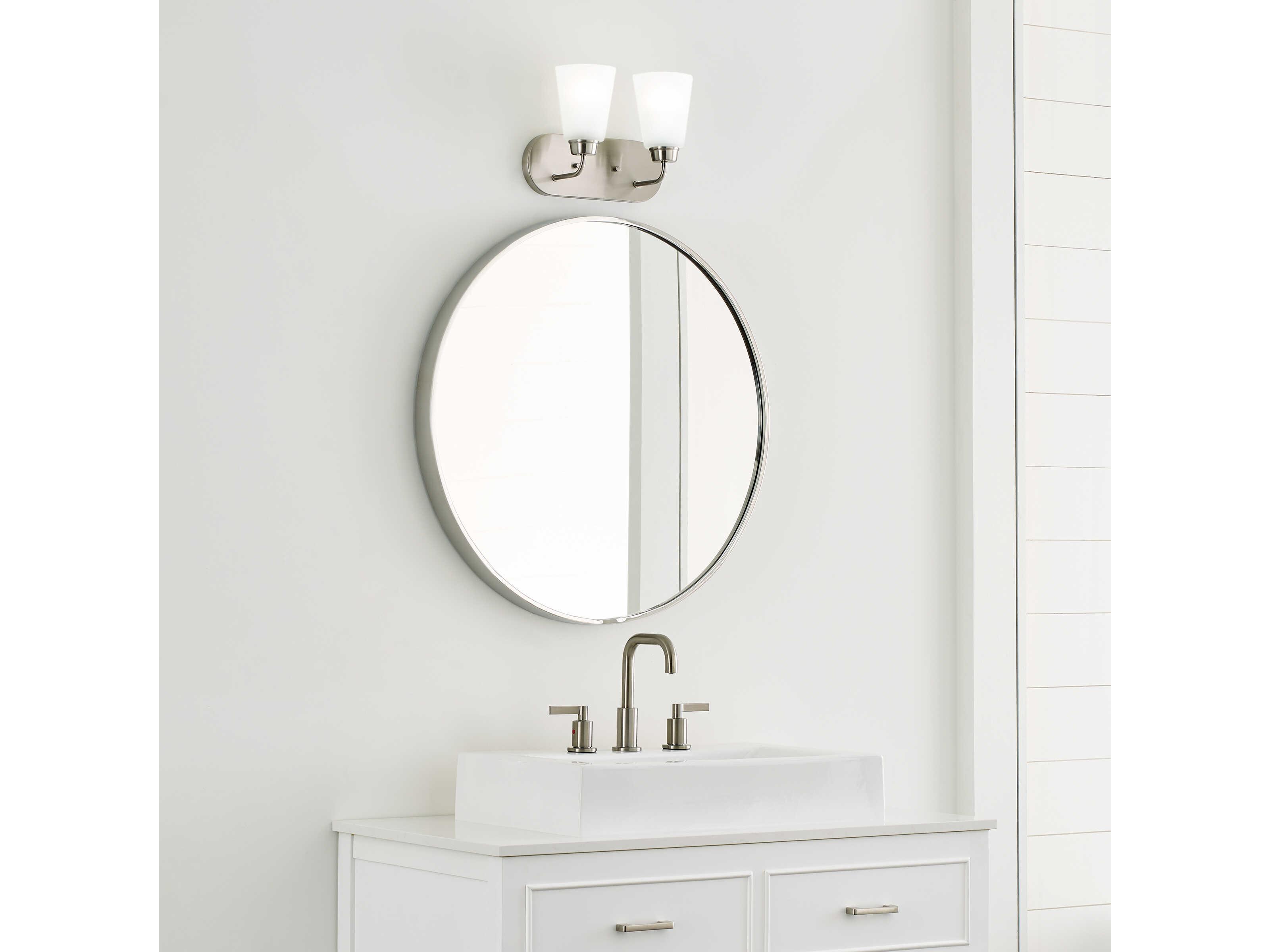 Generation Lighting Kerrville 2-Light Brushed Nickel Glass Vanity Light