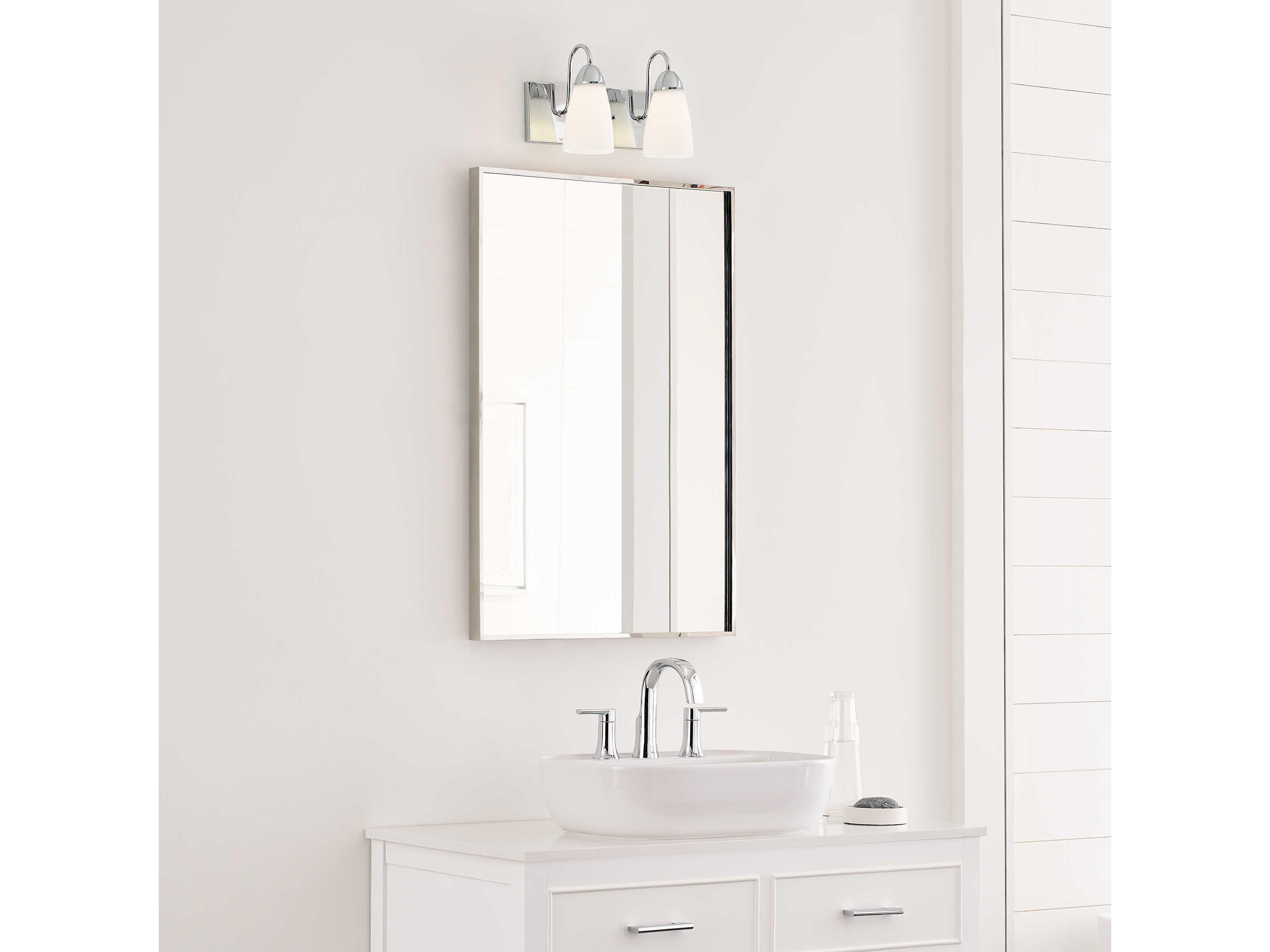 Generation Lighting Seville 2-Light Chrome Glass Vanity Light