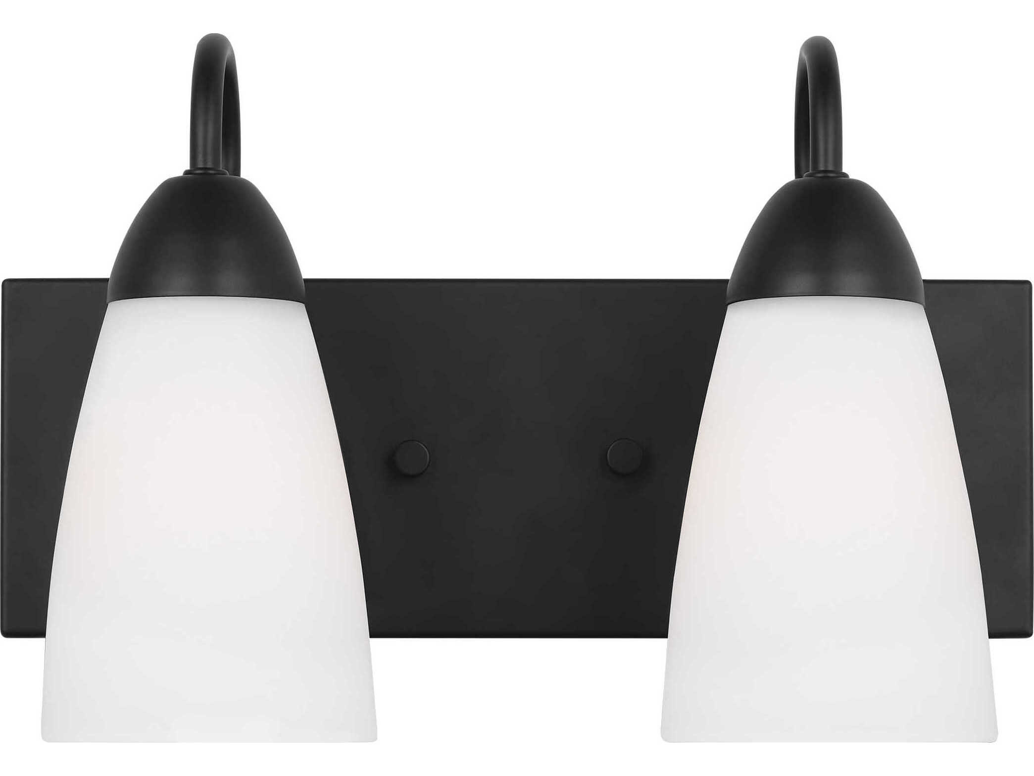 Generation Lighting Seville 2-Light Midnight Black Vanity Light