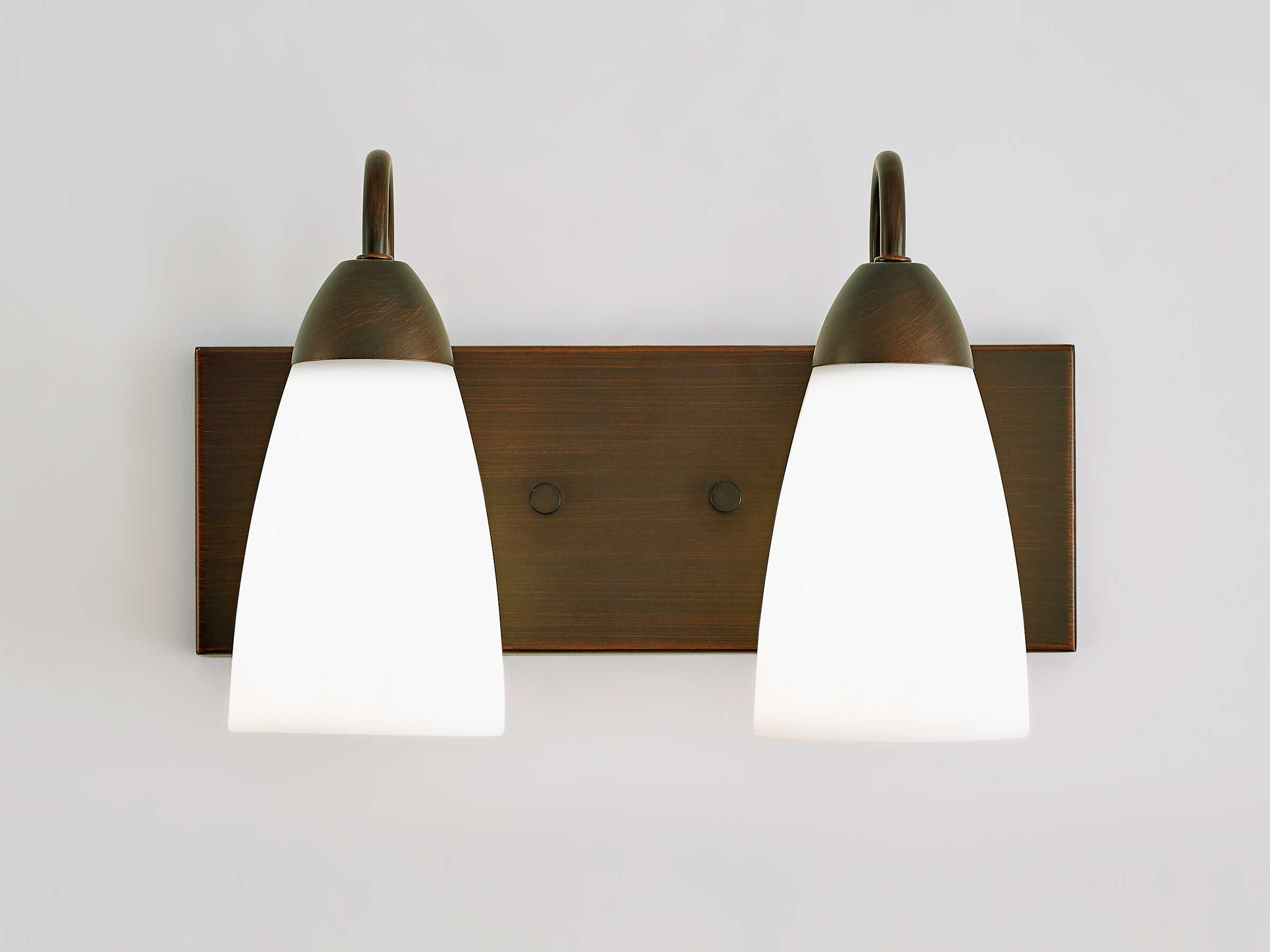 Generation Lighting Seville 2-Light Bronze Glass Vanity Light