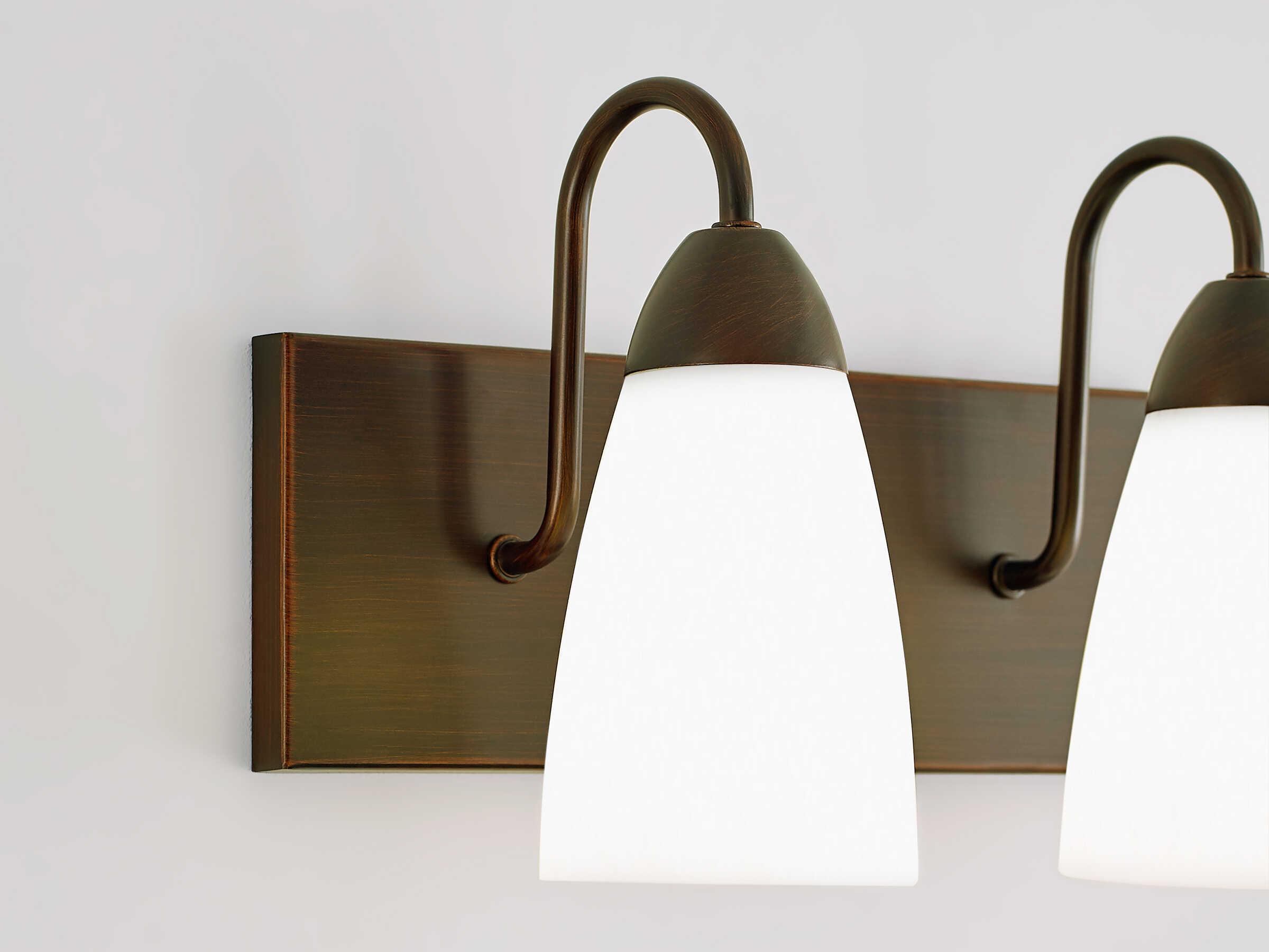 Generation Lighting Seville 2-Light Bronze Glass Vanity Light