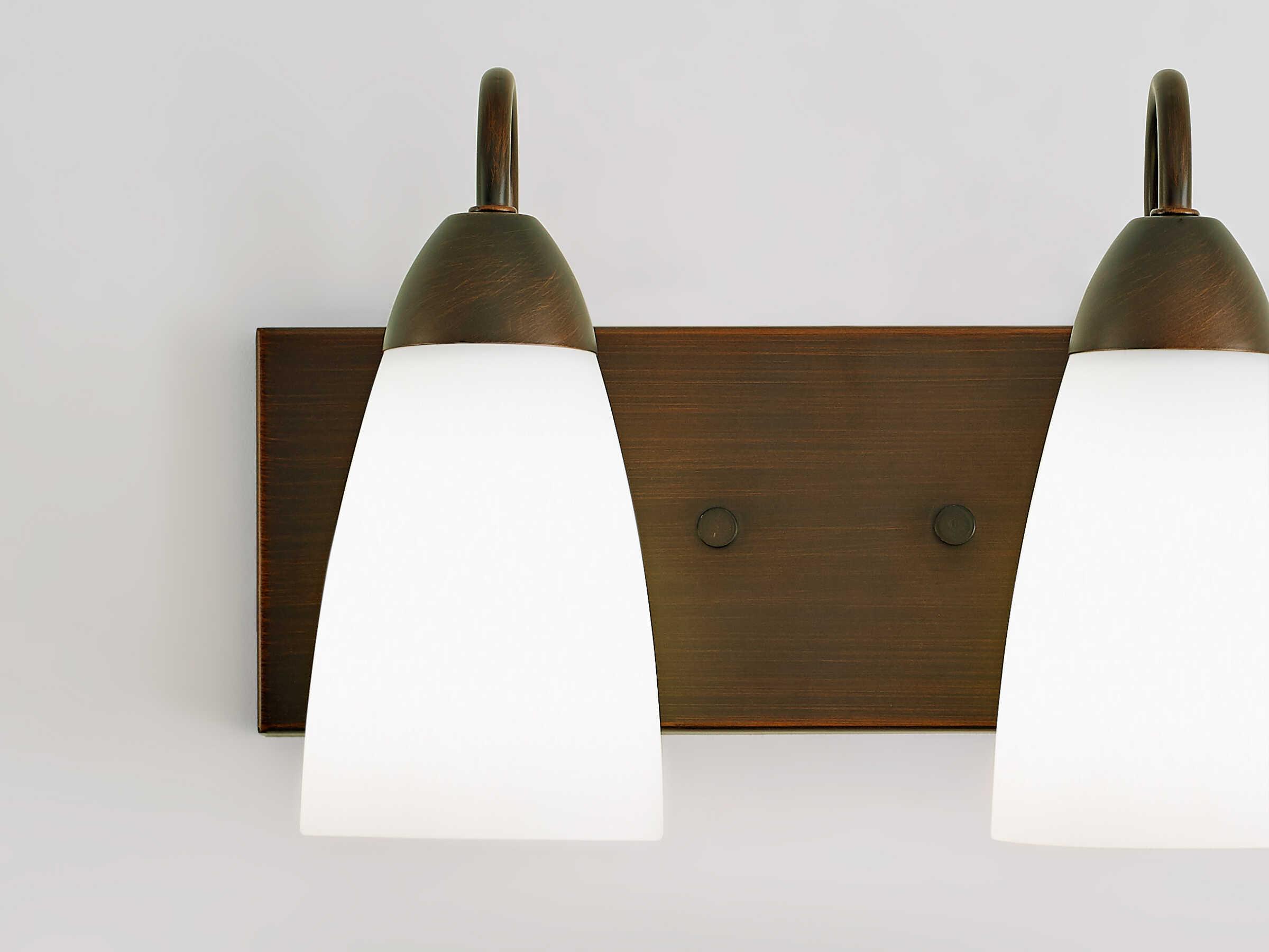 Generation Lighting Seville 2-Light Bronze Glass Vanity Light