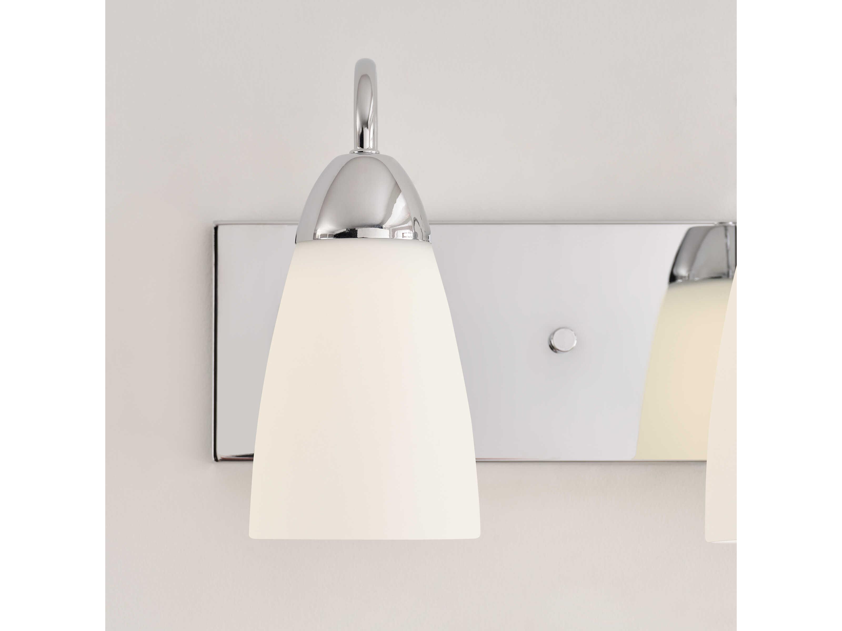 Generation Lighting Seville 3-Light Chrome Glass Vanity Light