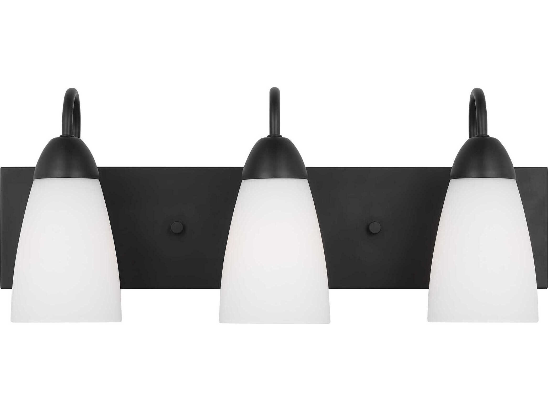 Generation Lighting Seville 3-Light Midnight Black Vanity Light