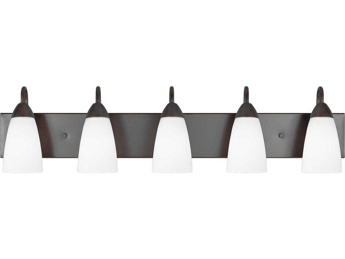 Generation Lighting Seville 5-Light Bronze Glass Vanity Light