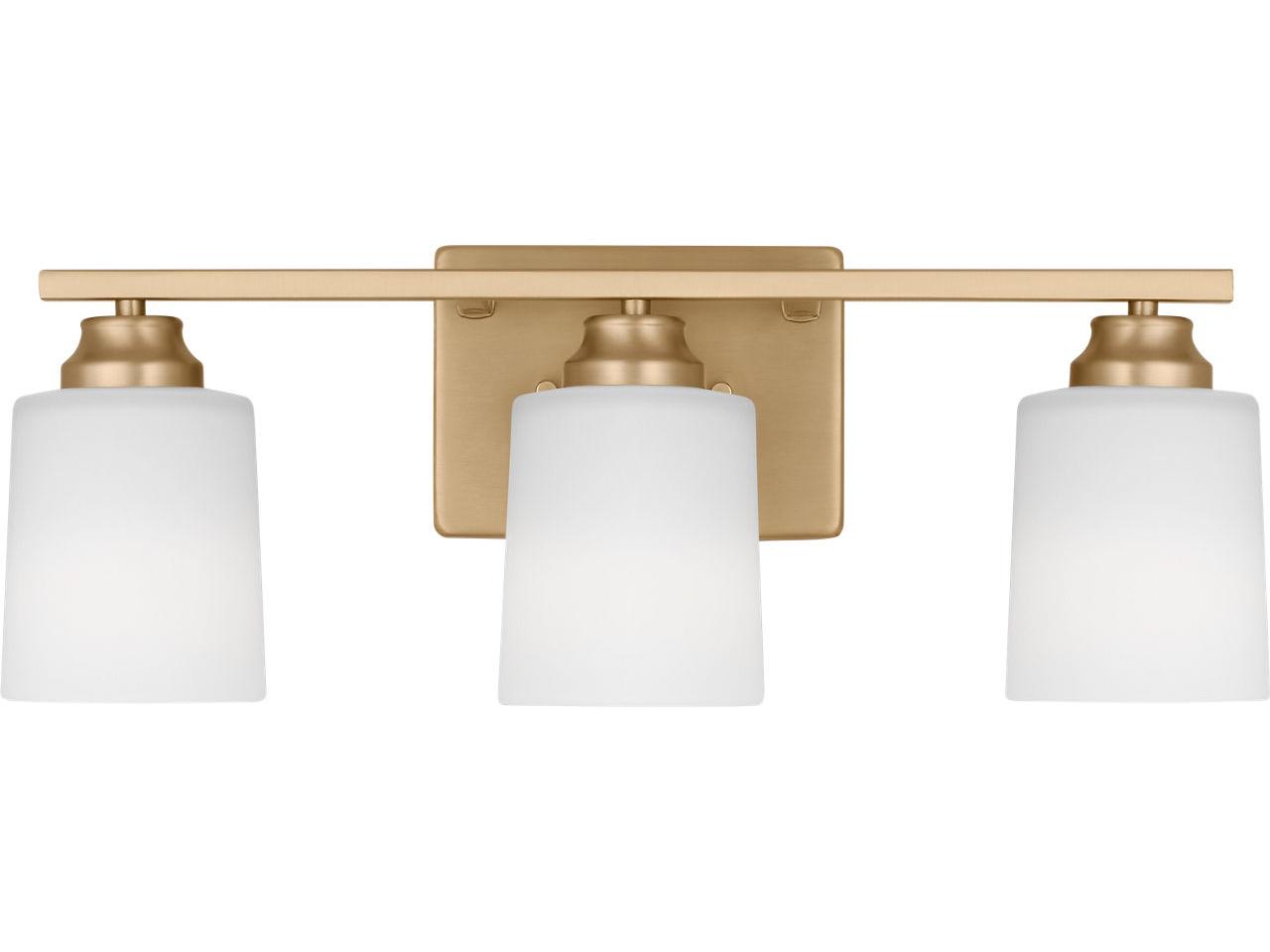Generation Lighting Vinton 3-Light Satin Brass Vanity Light