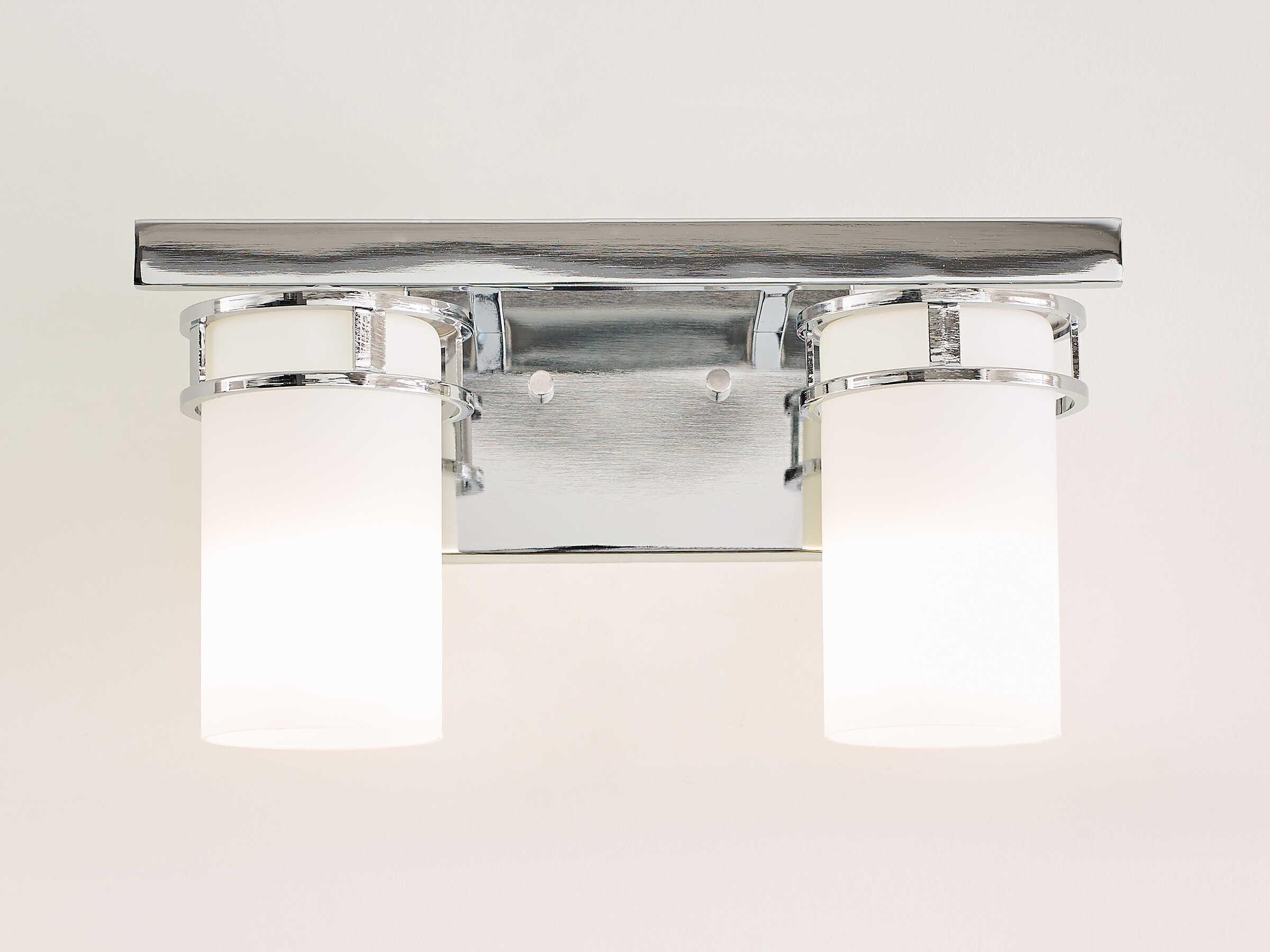 Generation Lighting Robie 2-Light Chrome Glass Vanity Light