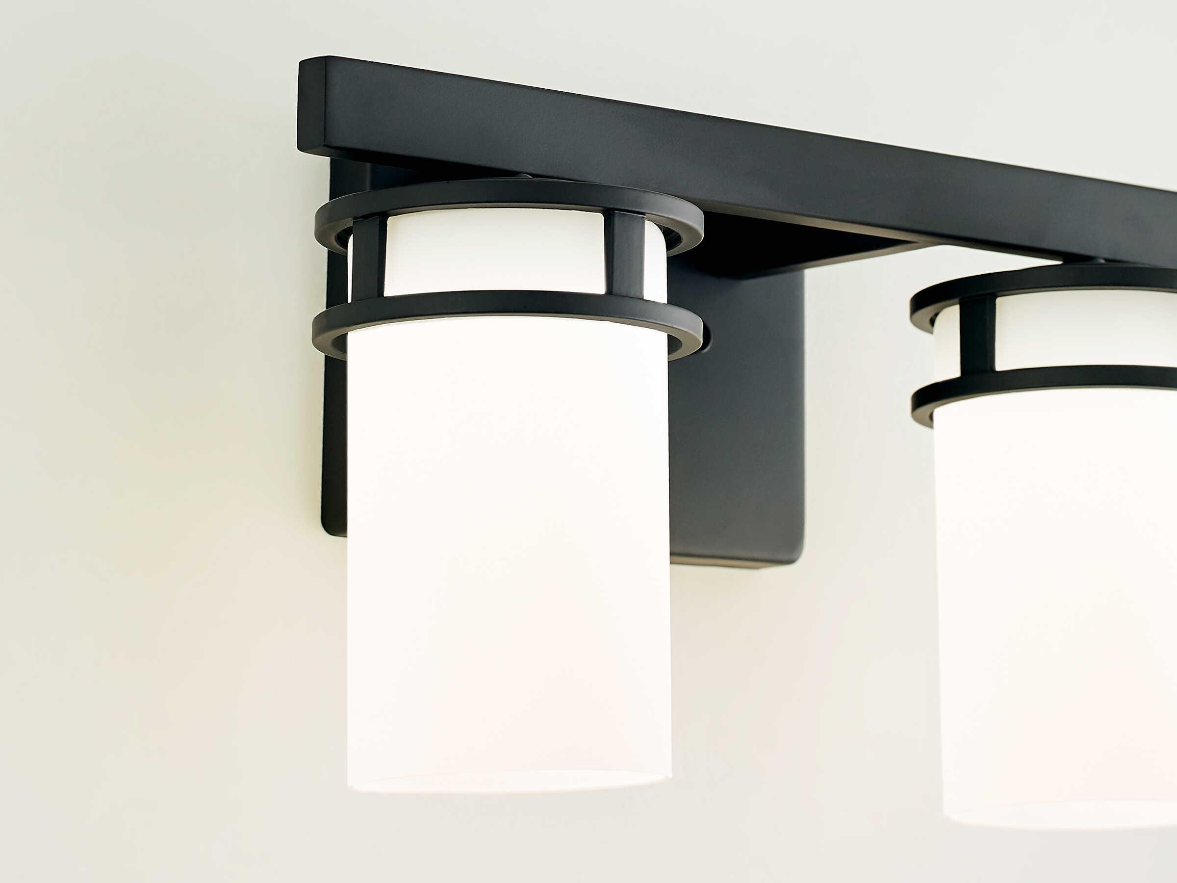 Generation Lighting Robie 2-Light Midnight Black Glass Vanity Light