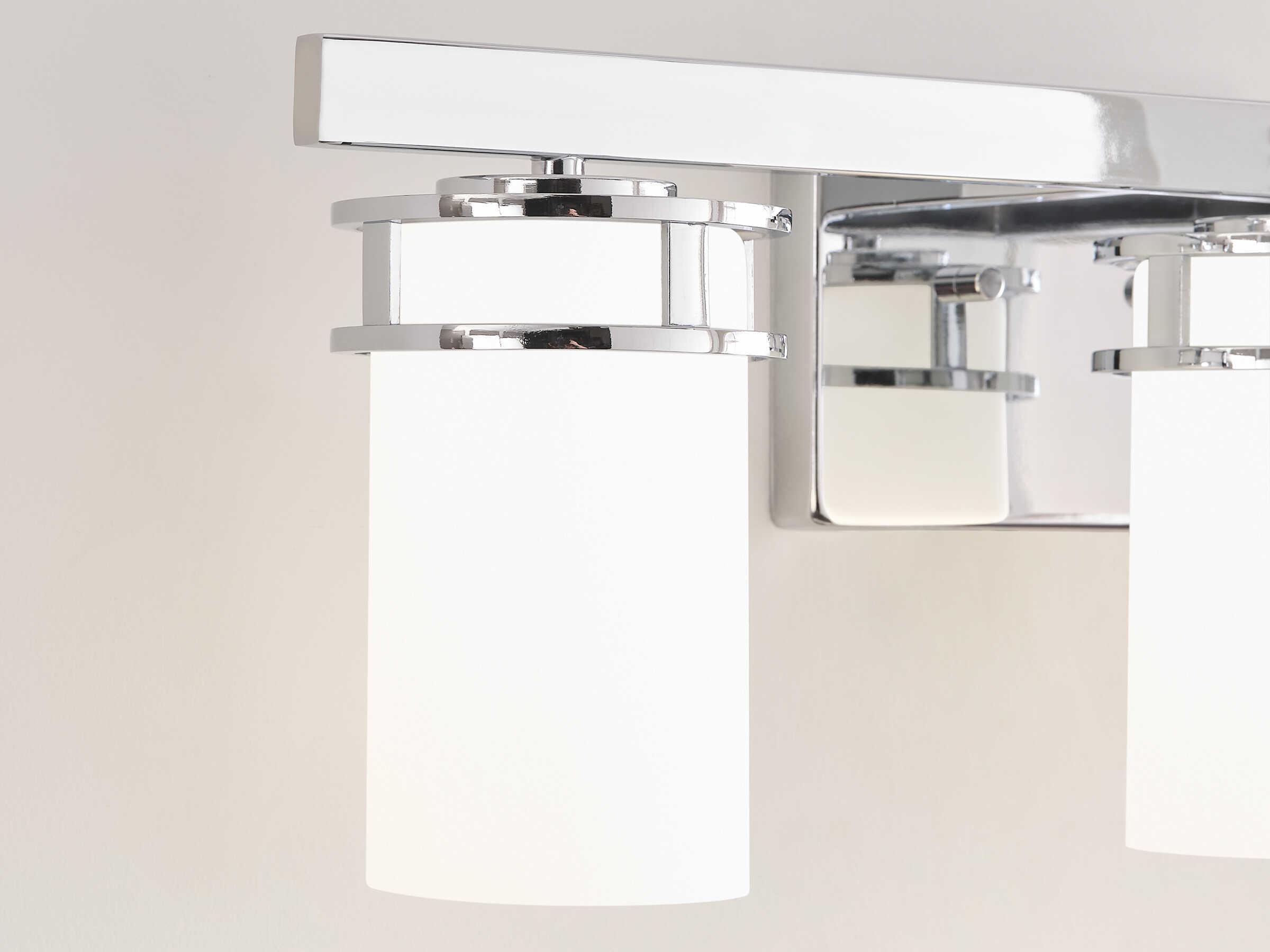 Generation Lighting Robie 3-Light Chrome Glass Vanity Light