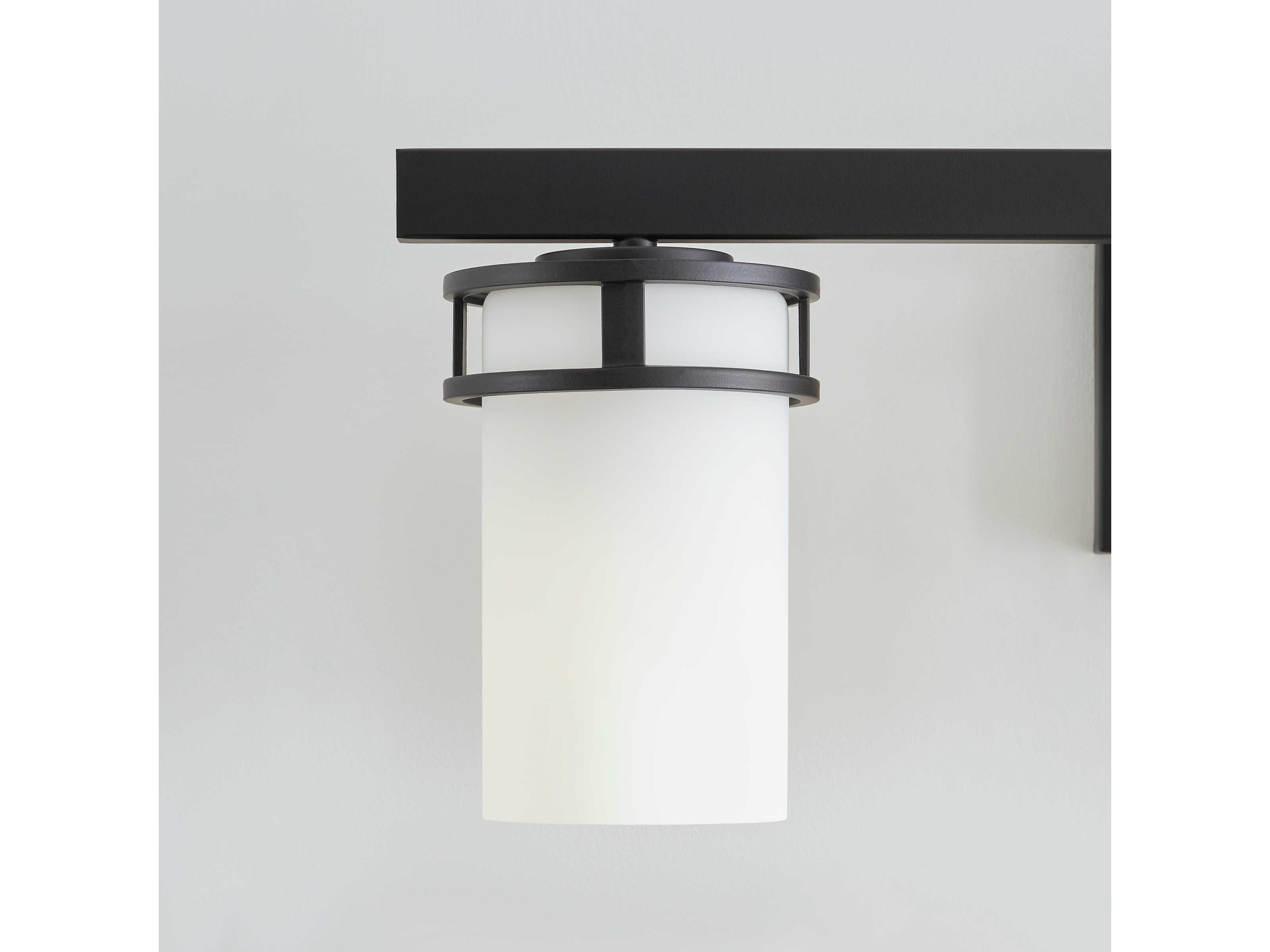 Generation Lighting Robie 3-Light Midnight Black Glass Vanity Light