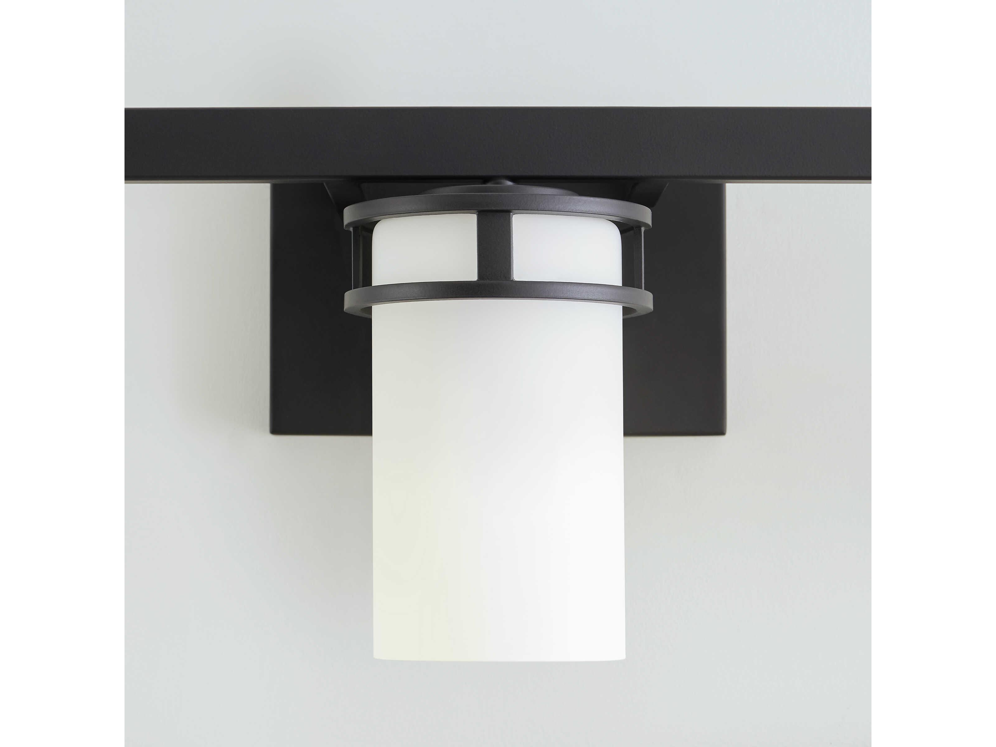 Generation Lighting Robie 3-Light Midnight Black Glass Vanity Light