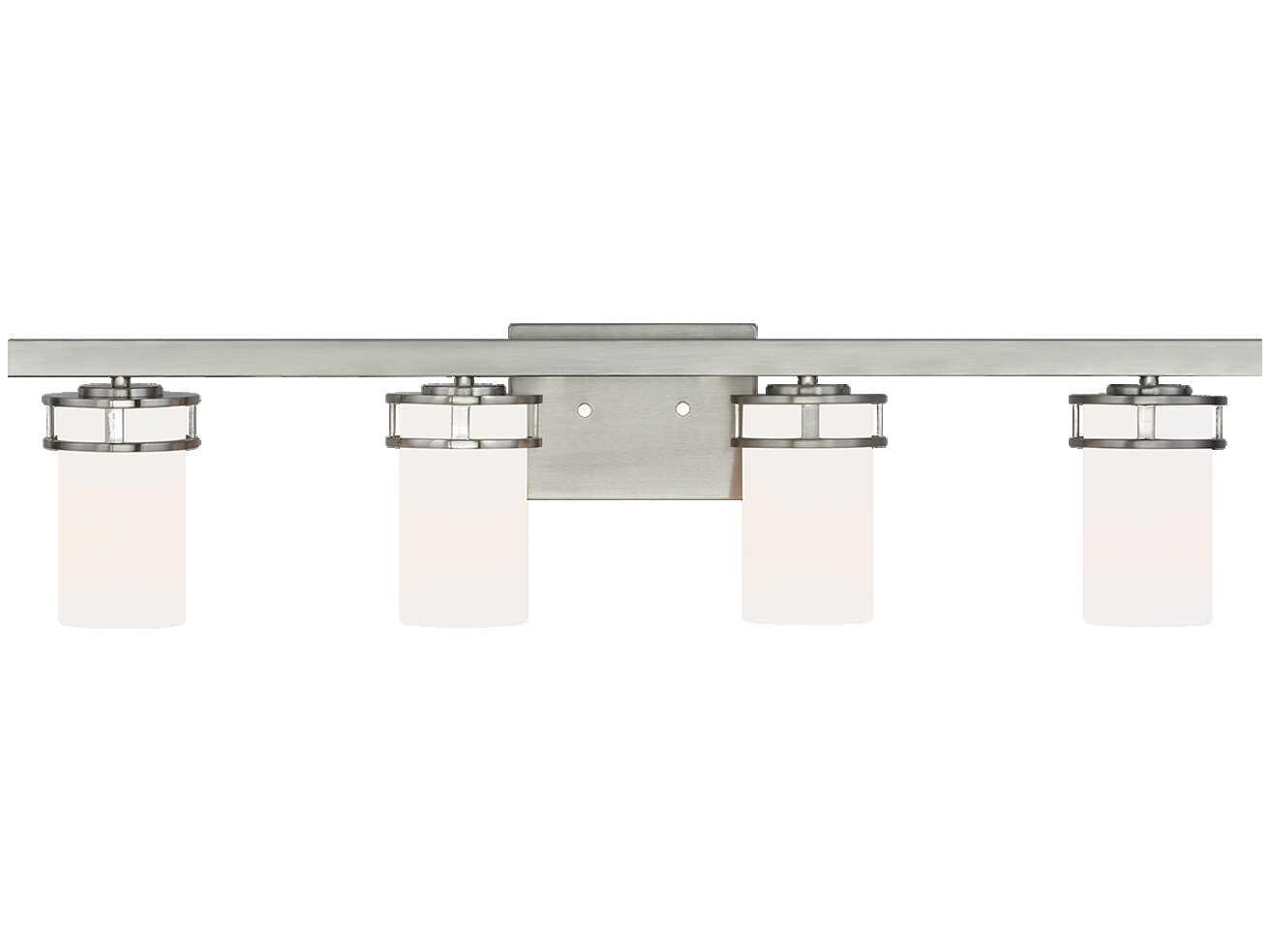 Generation Lighting Robie 4-Light Brushed Nickel Glass Vanity Light