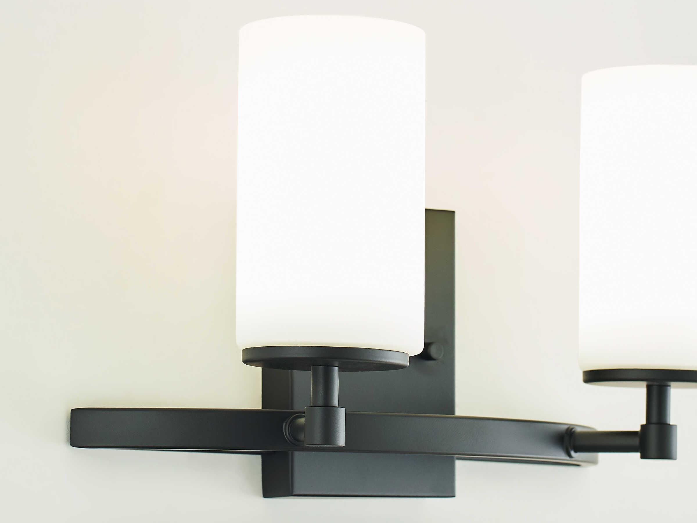 Generation Lighting Alturas 2-Light Midnight Black Glass Vanity Light