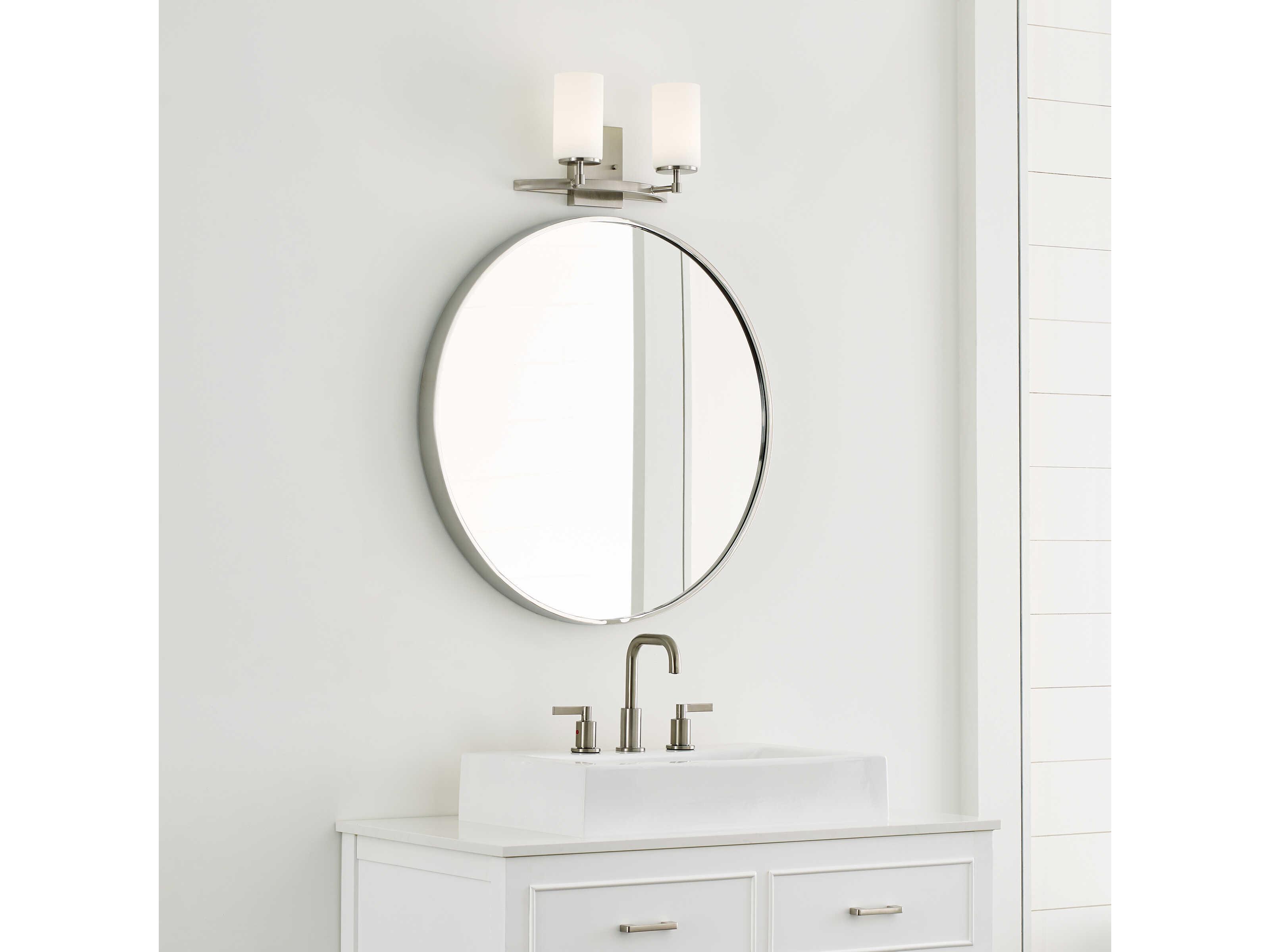 Generation Lighting Alturas 2-Light Brushed Nickel Glass Vanity Light