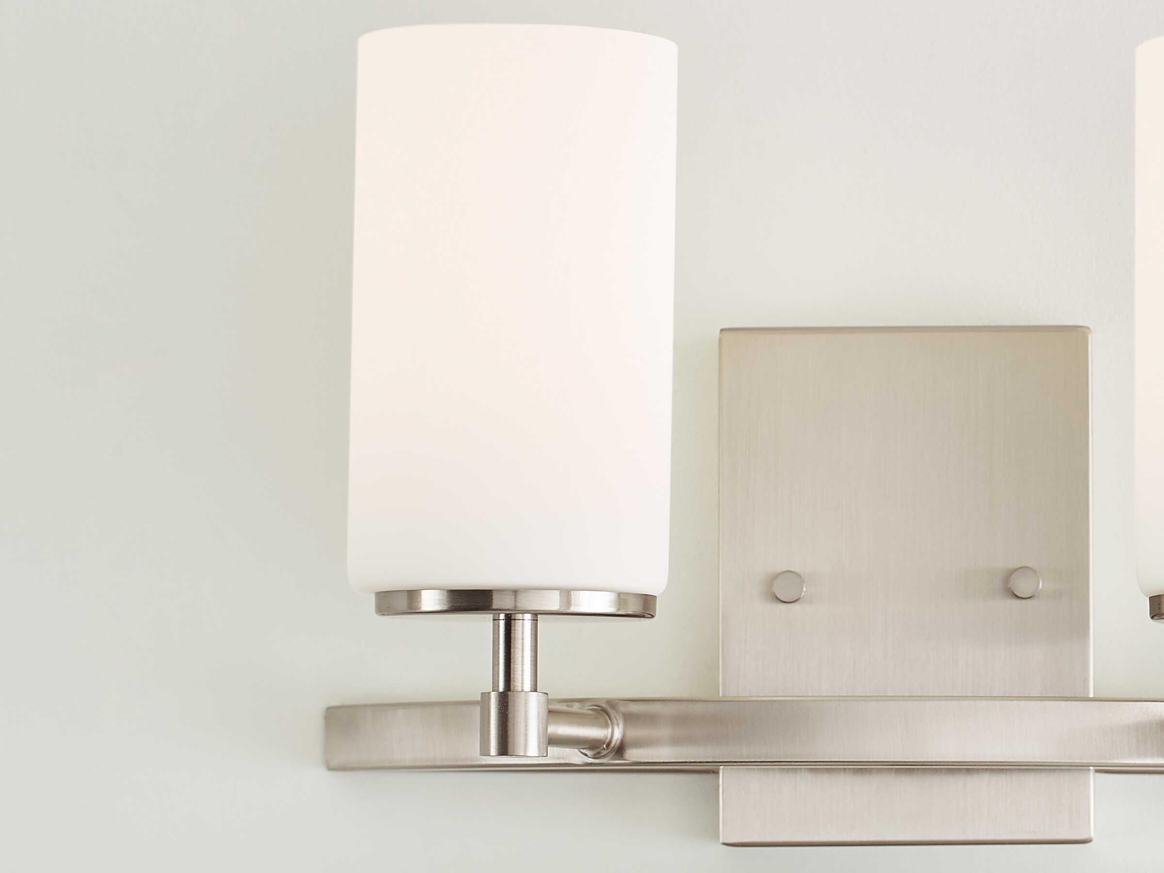 Generation Lighting Alturas 2-Light Brushed Nickel Glass Vanity Light