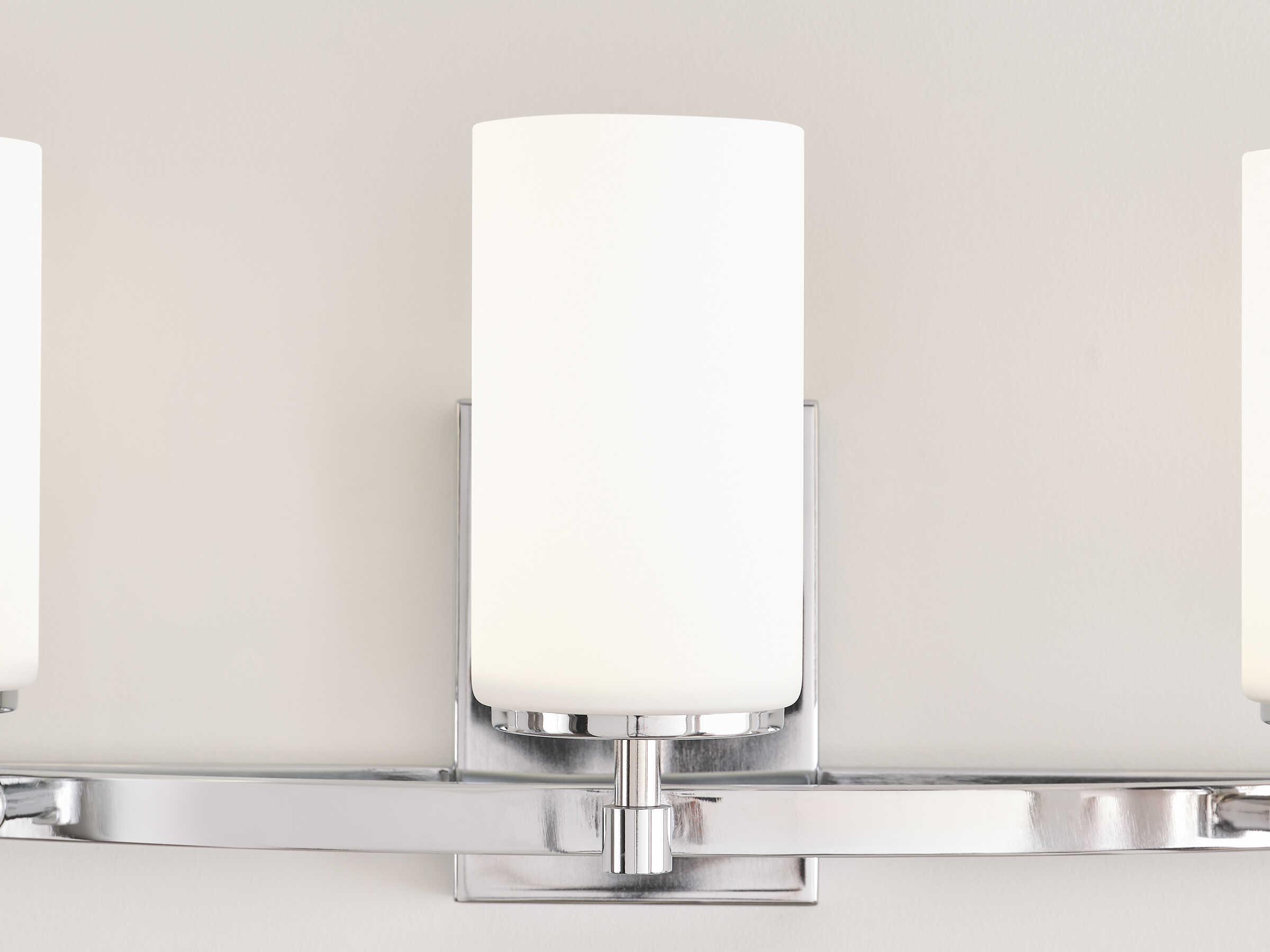 Generation Lighting Alturas 3-Light Chrome Glass Vanity Light