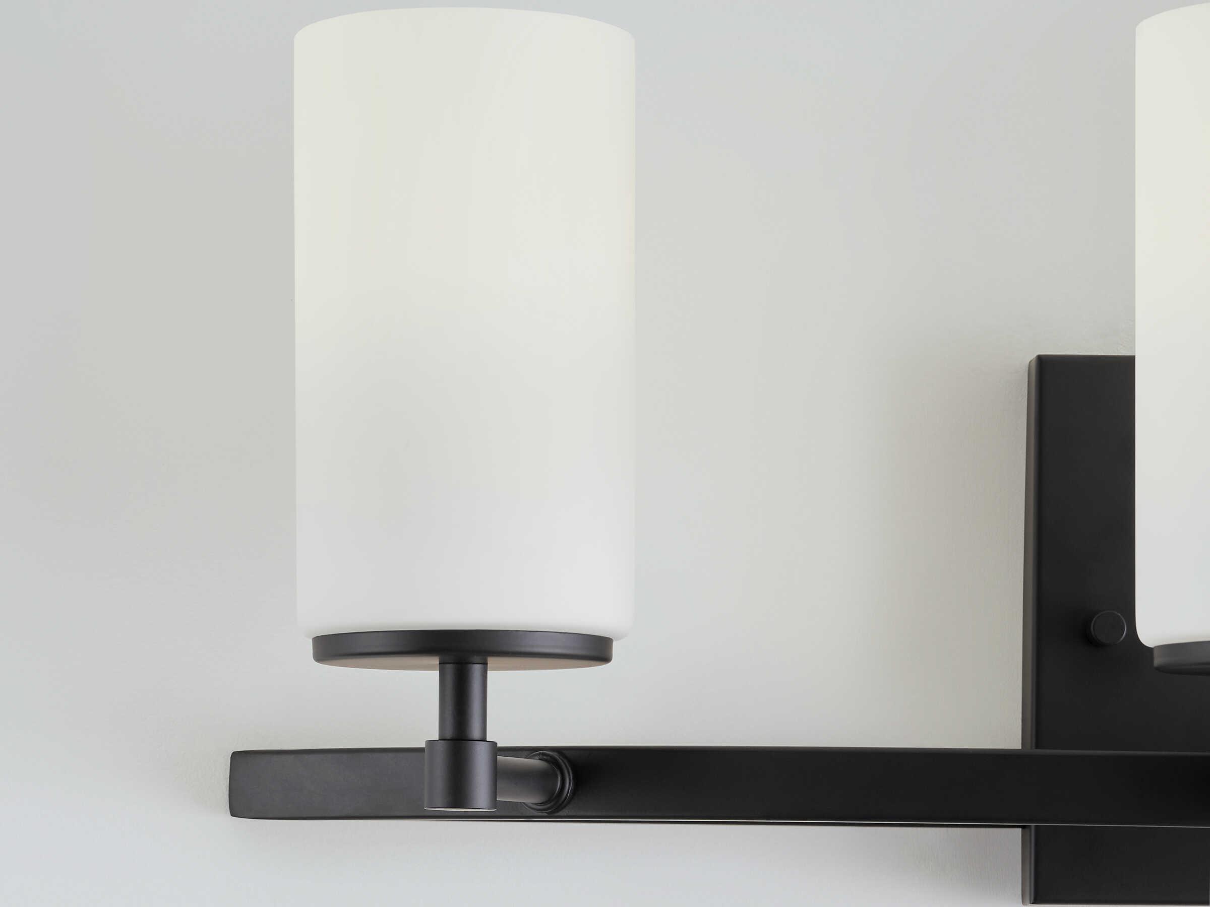 Generation Lighting Alturas 3-Light Midnight Black Glass Vanity Light