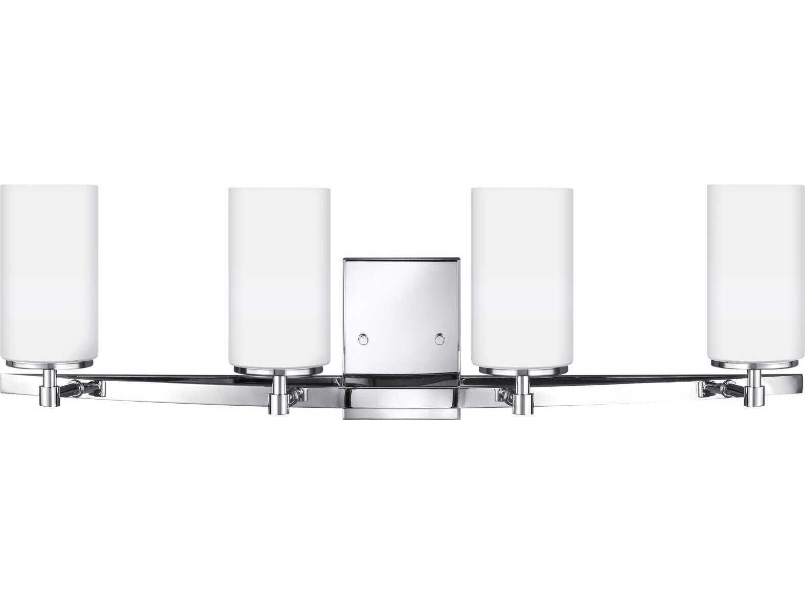 Generation Lighting Alturas 4-Light Chrome Glass Vanity Light