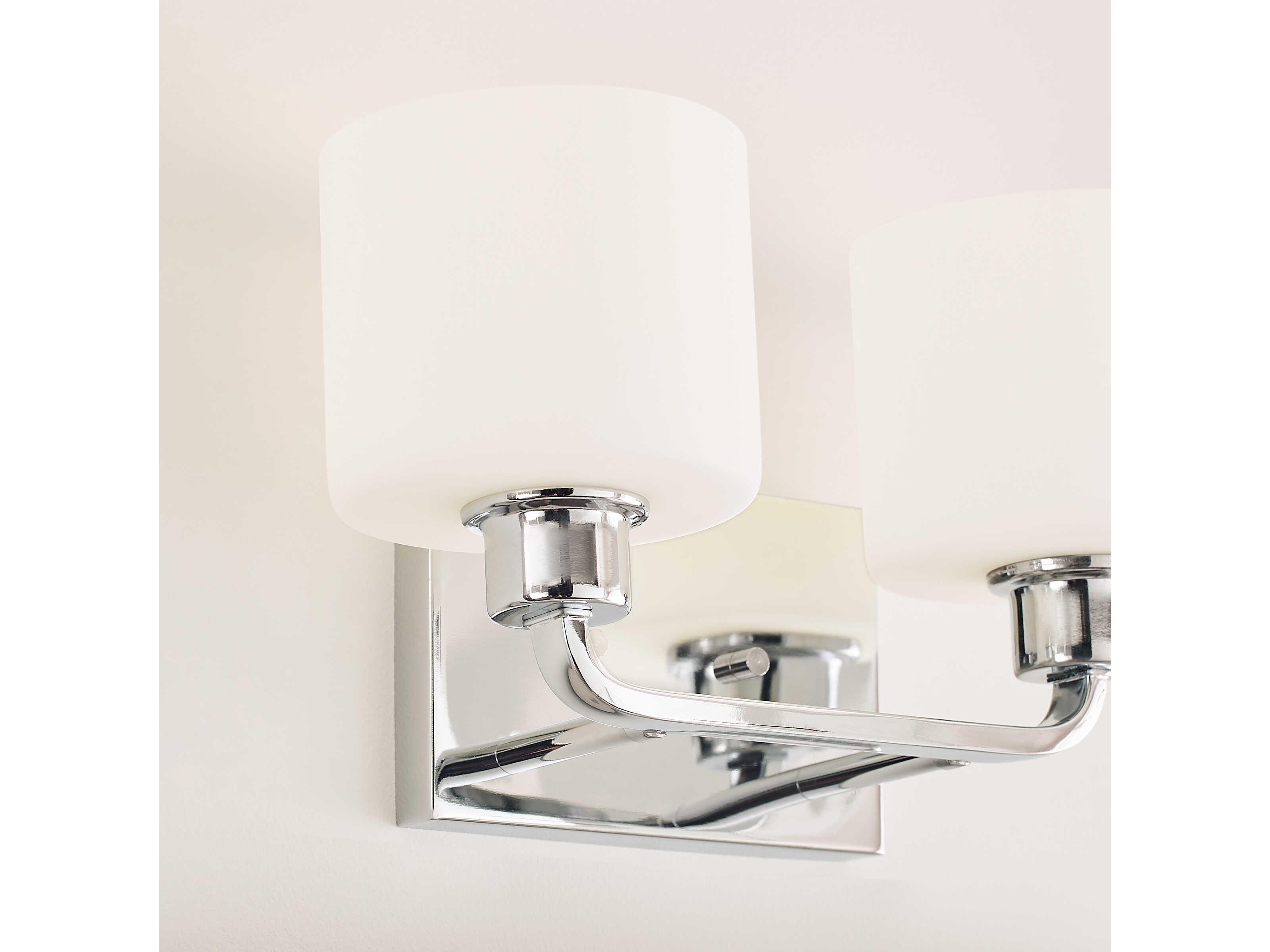 Generation Lighting Canfield 2-Light Chrome Glass Vanity Light