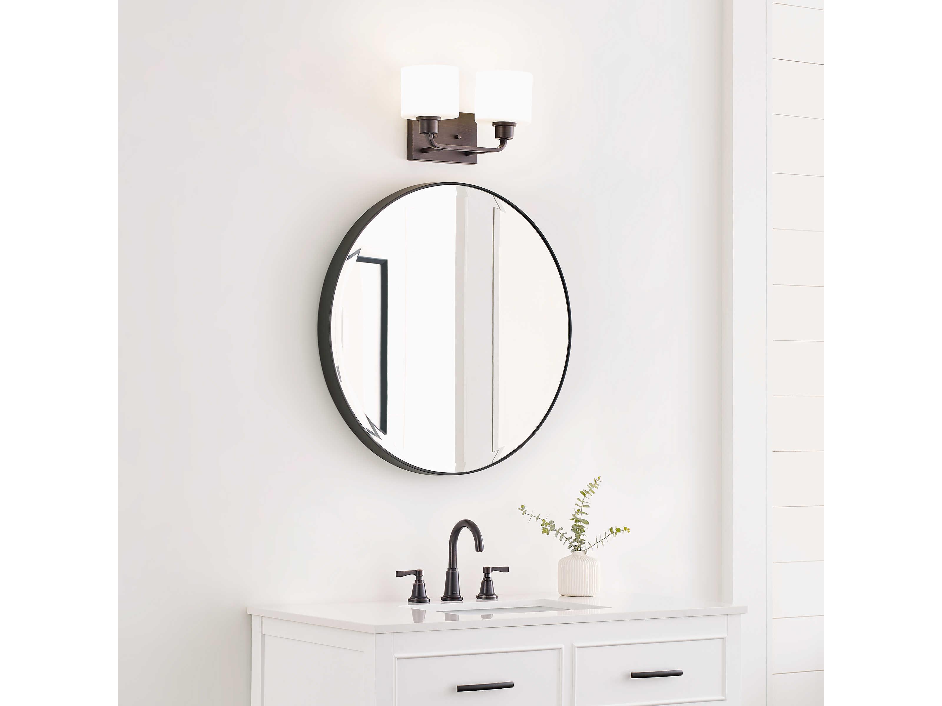 Generation Lighting Canfield 2-Light Bronze Glass Vanity Light