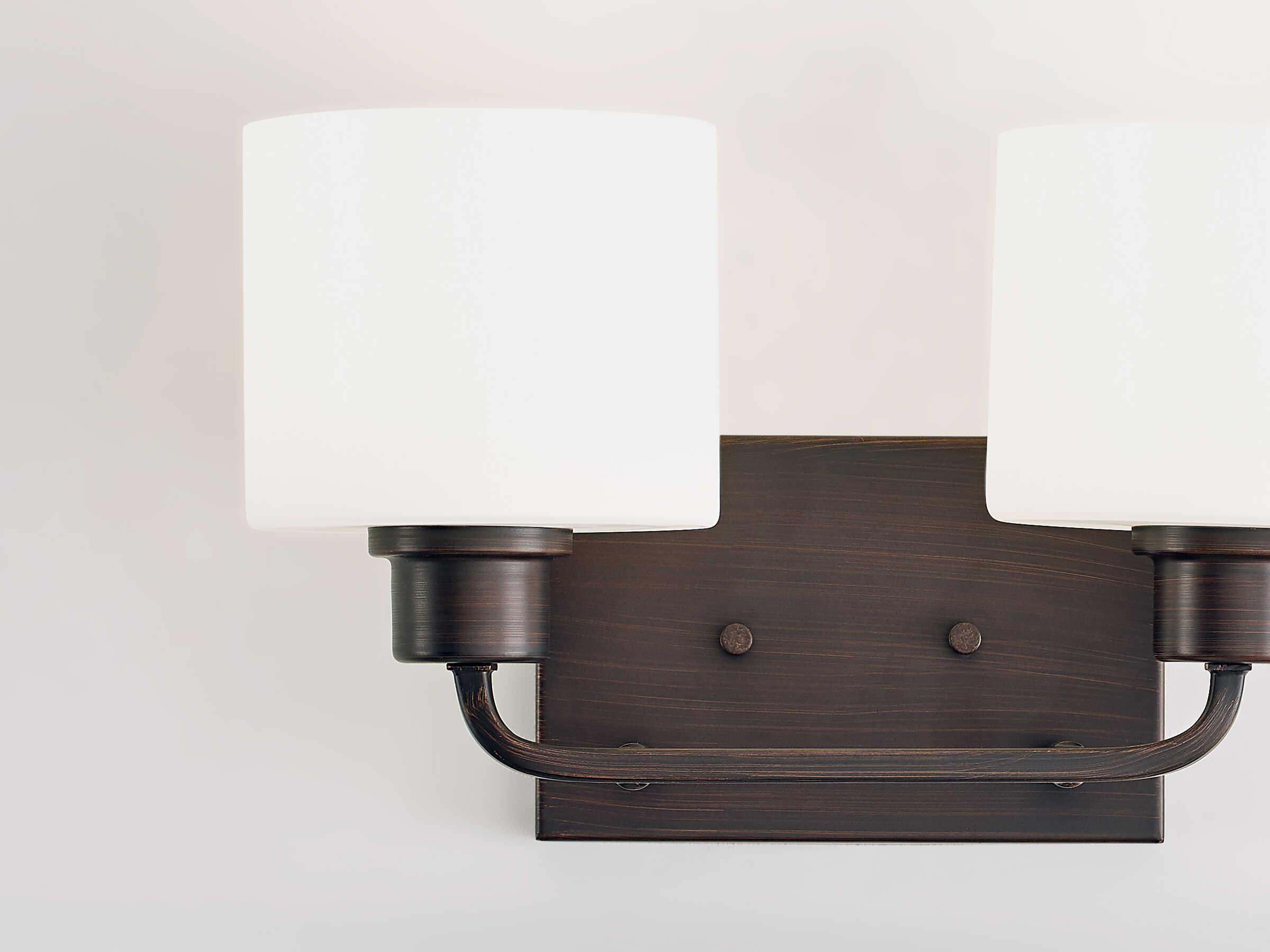 Generation Lighting Canfield 2-Light Bronze Glass Vanity Light