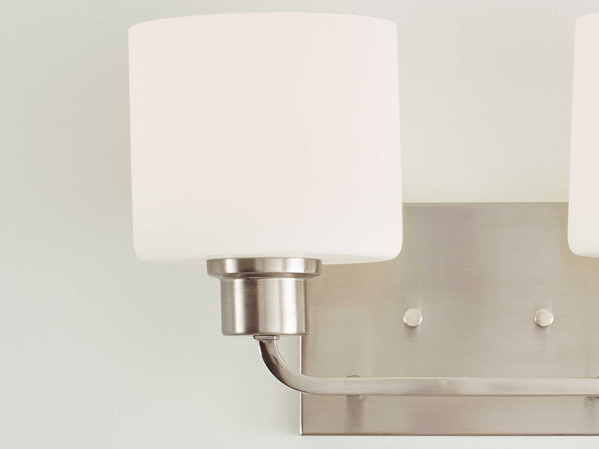 Generation Lighting Canfield 2-Light Brushed Nickel Glass Vanity Light