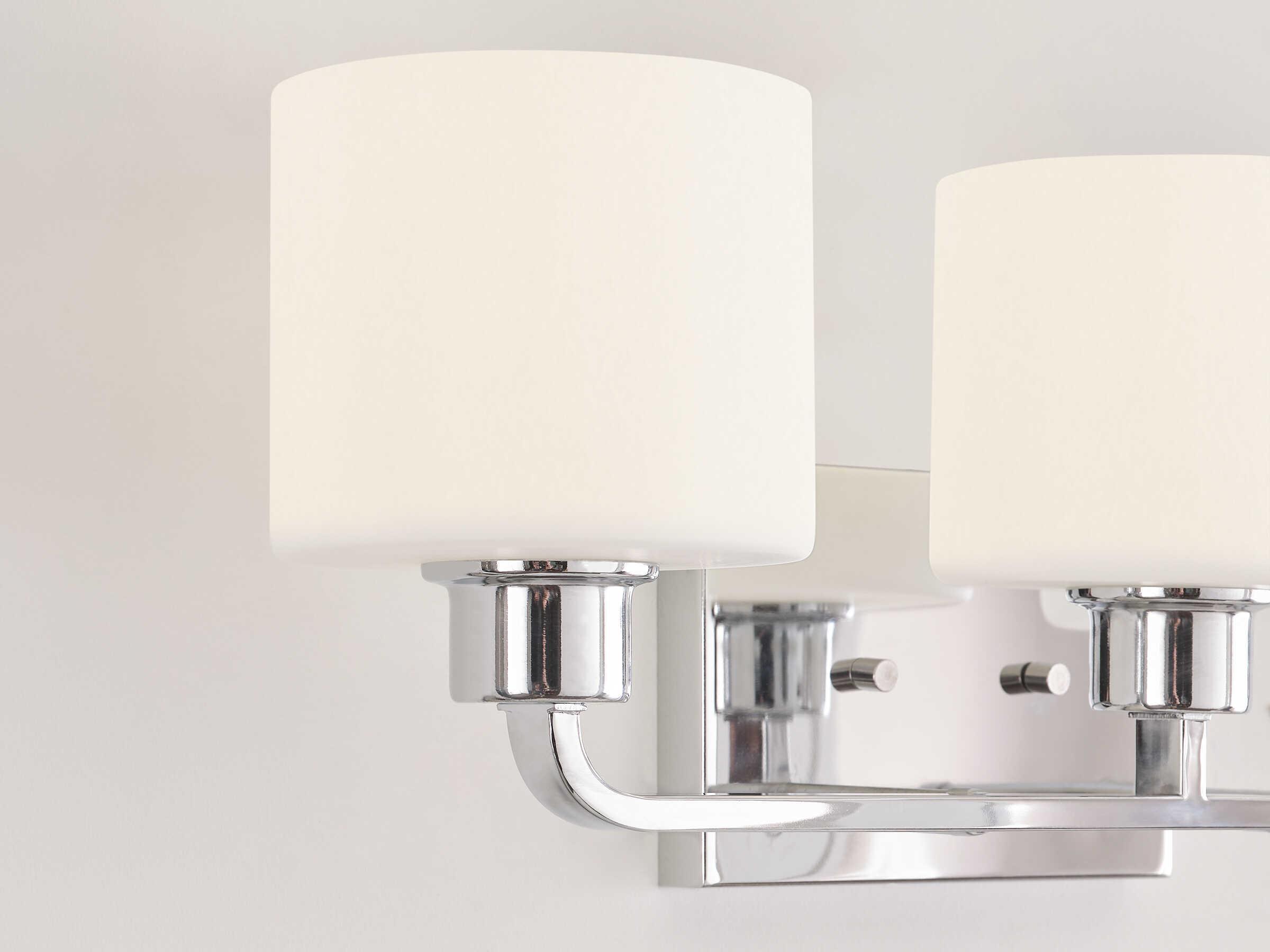 Generation Lighting Canfield 3-Light Chrome Glass Vanity Light