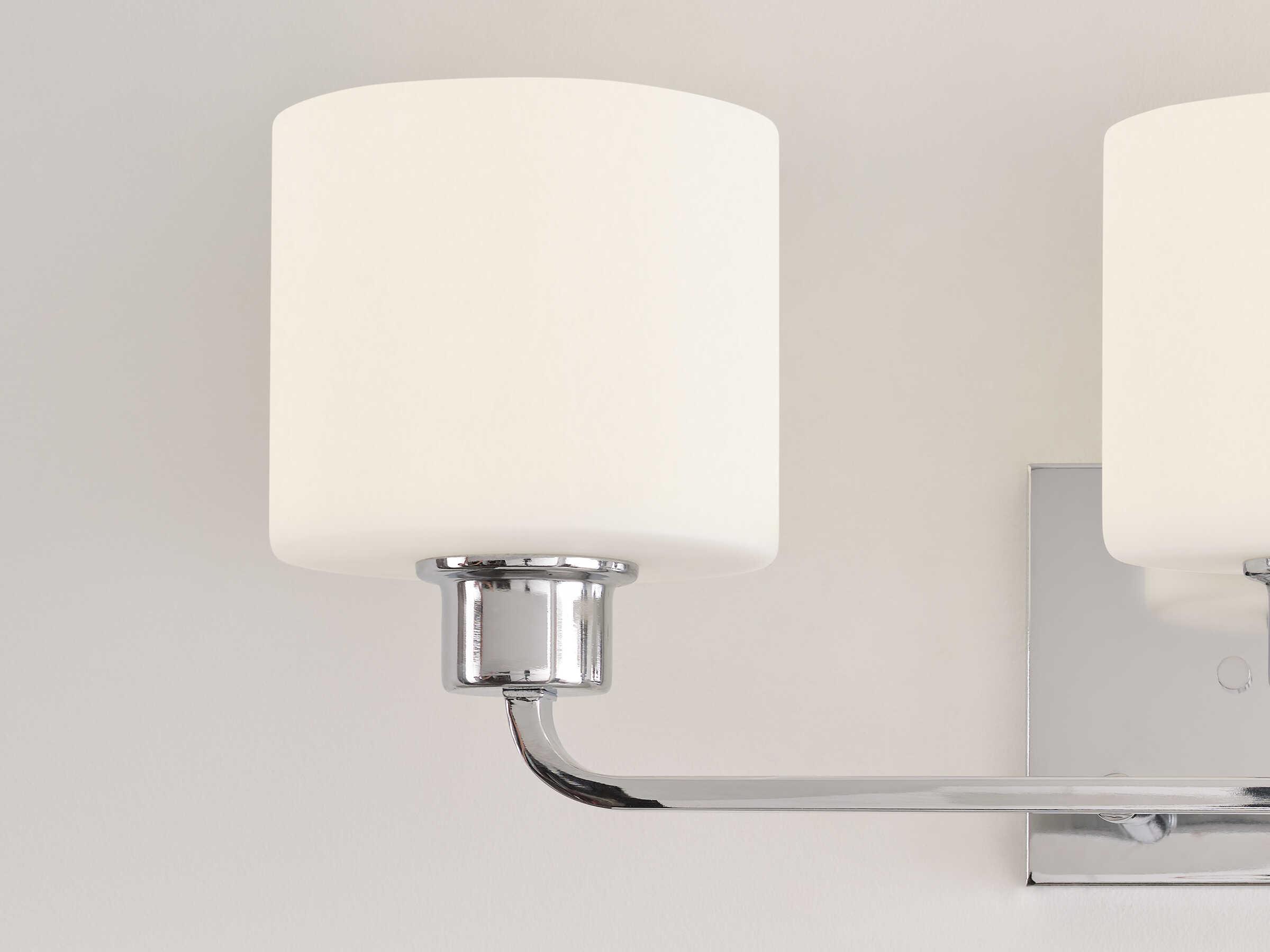 Generation Lighting Canfield 3-Light Chrome Glass Vanity Light