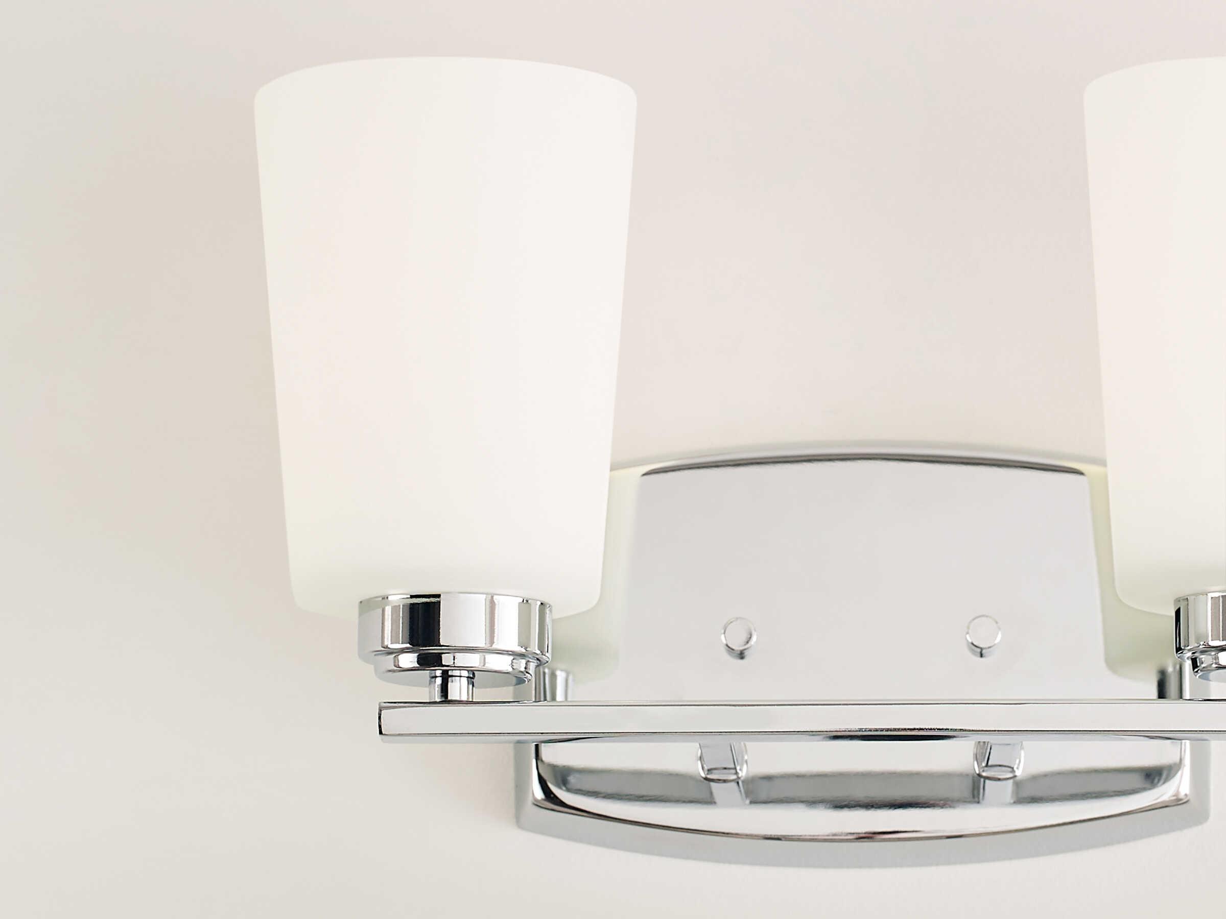 Generation Lighting Franport 2-Light Chrome Glass Vanity Light