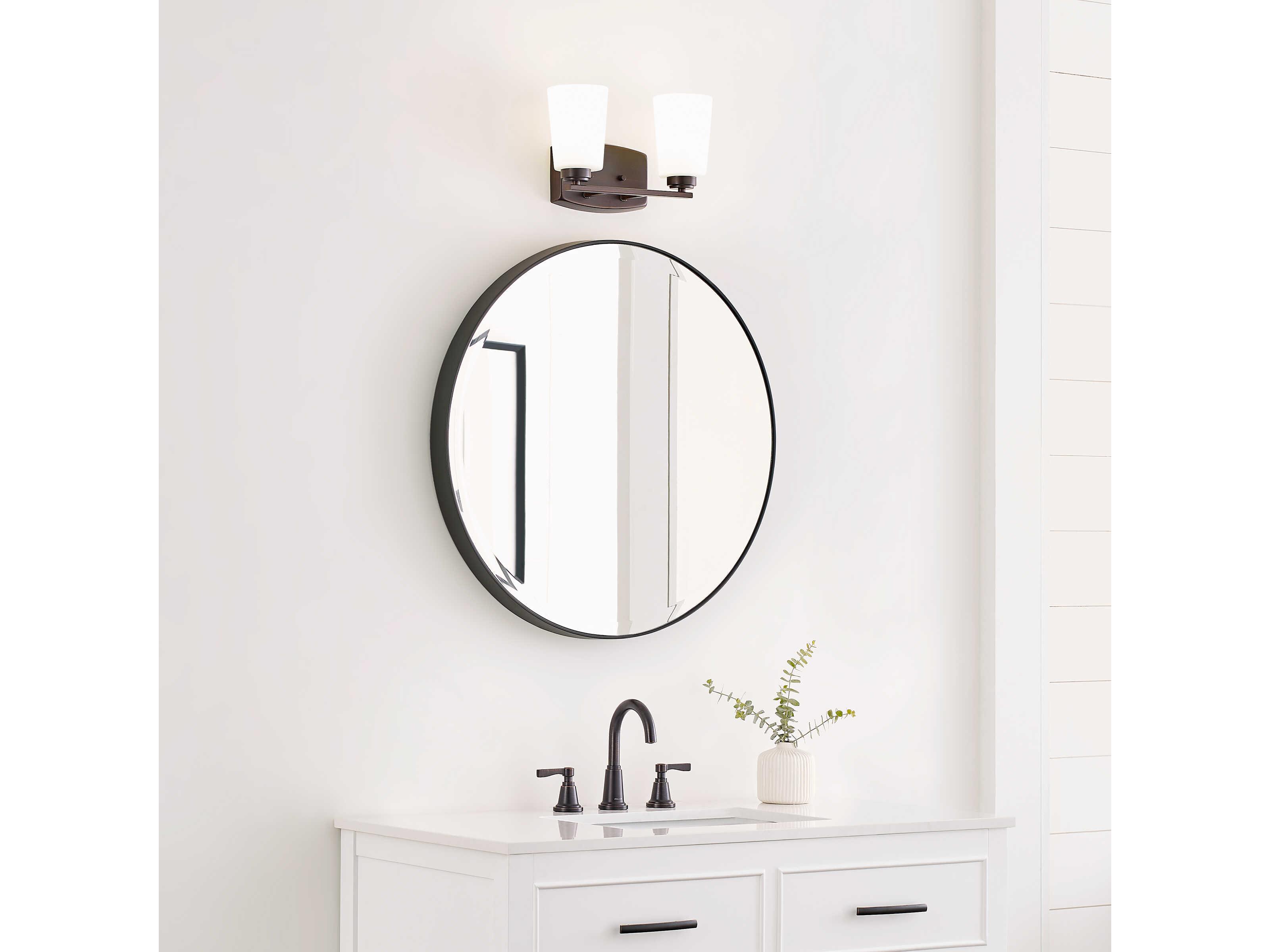 Generation Lighting Franport 2-Light Bronze Glass Vanity Light