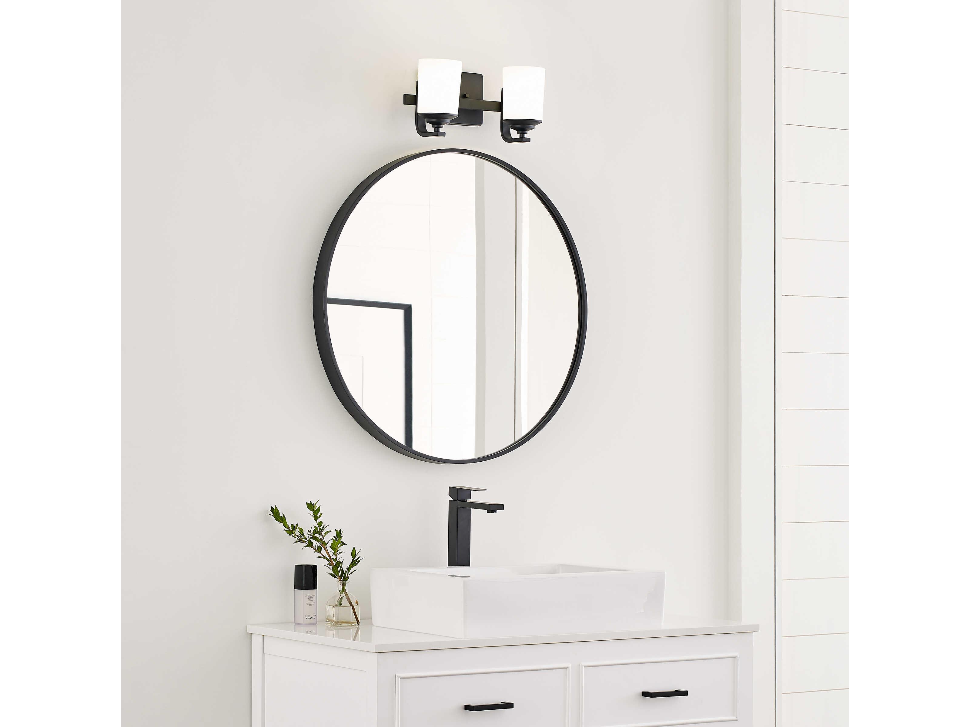 Generation Lighting Kemal 2-Light Midnight Black Glass Vanity Light