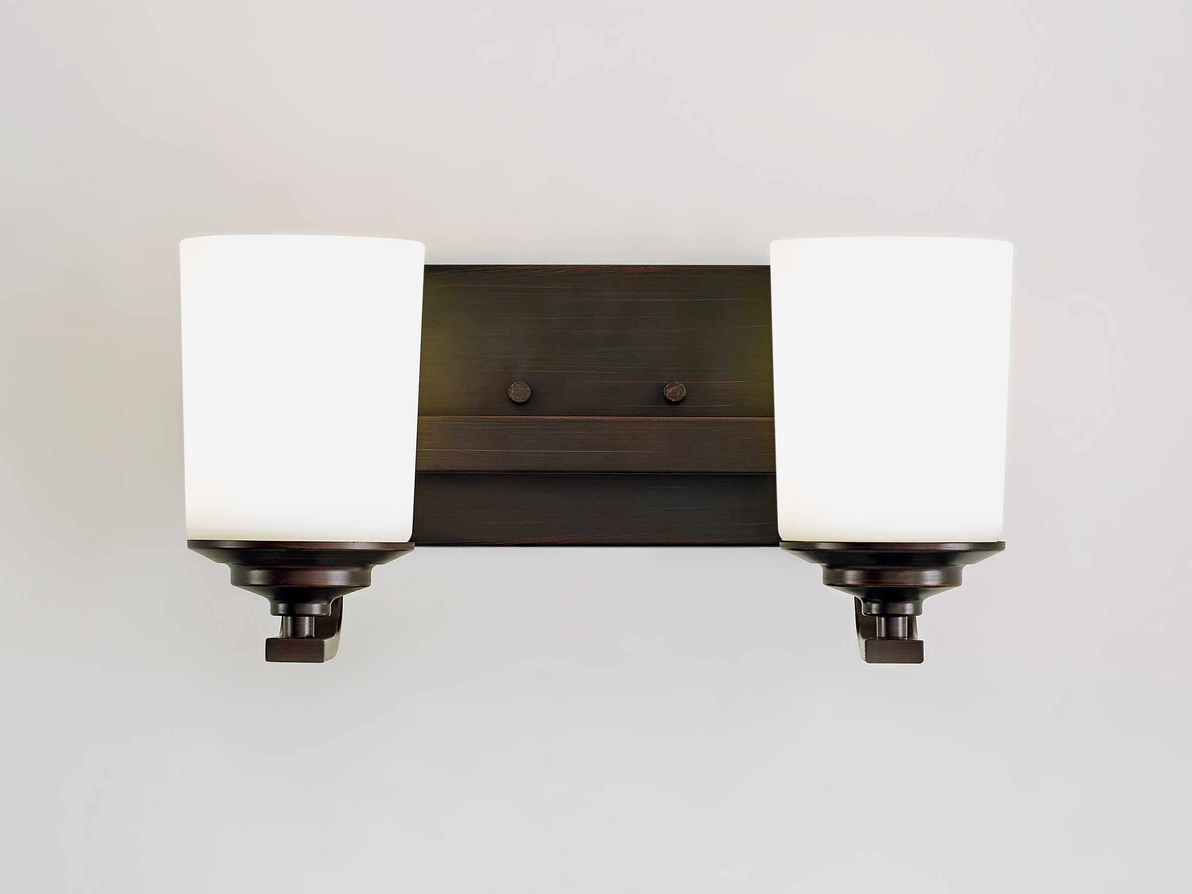 Generation Lighting Kemal 2-Light Bronze Glass Vanity Light