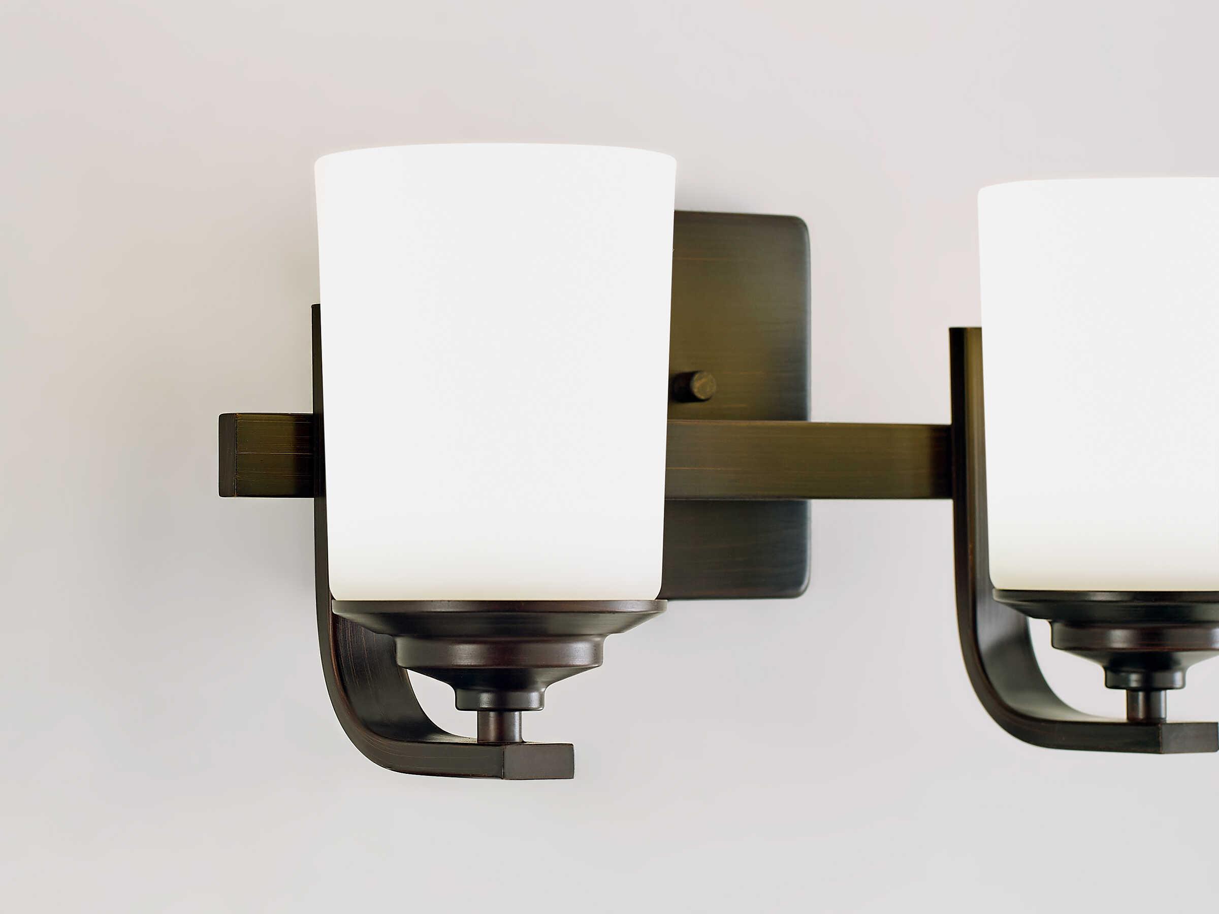 Generation Lighting Kemal 2-Light Bronze Glass Vanity Light