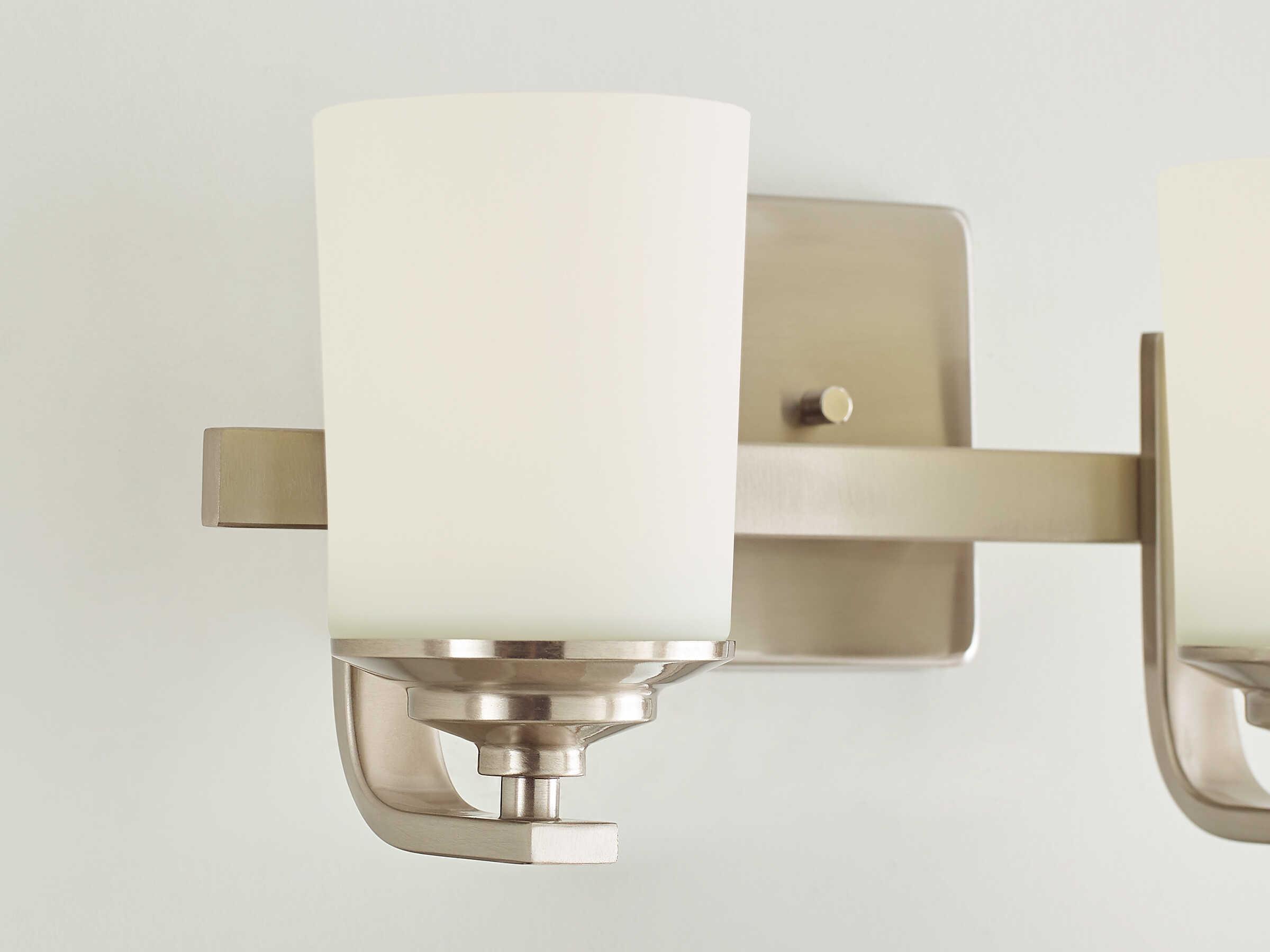 Generation Lighting Kemal 2-Light Brushed Nickel Glass Vanity Light