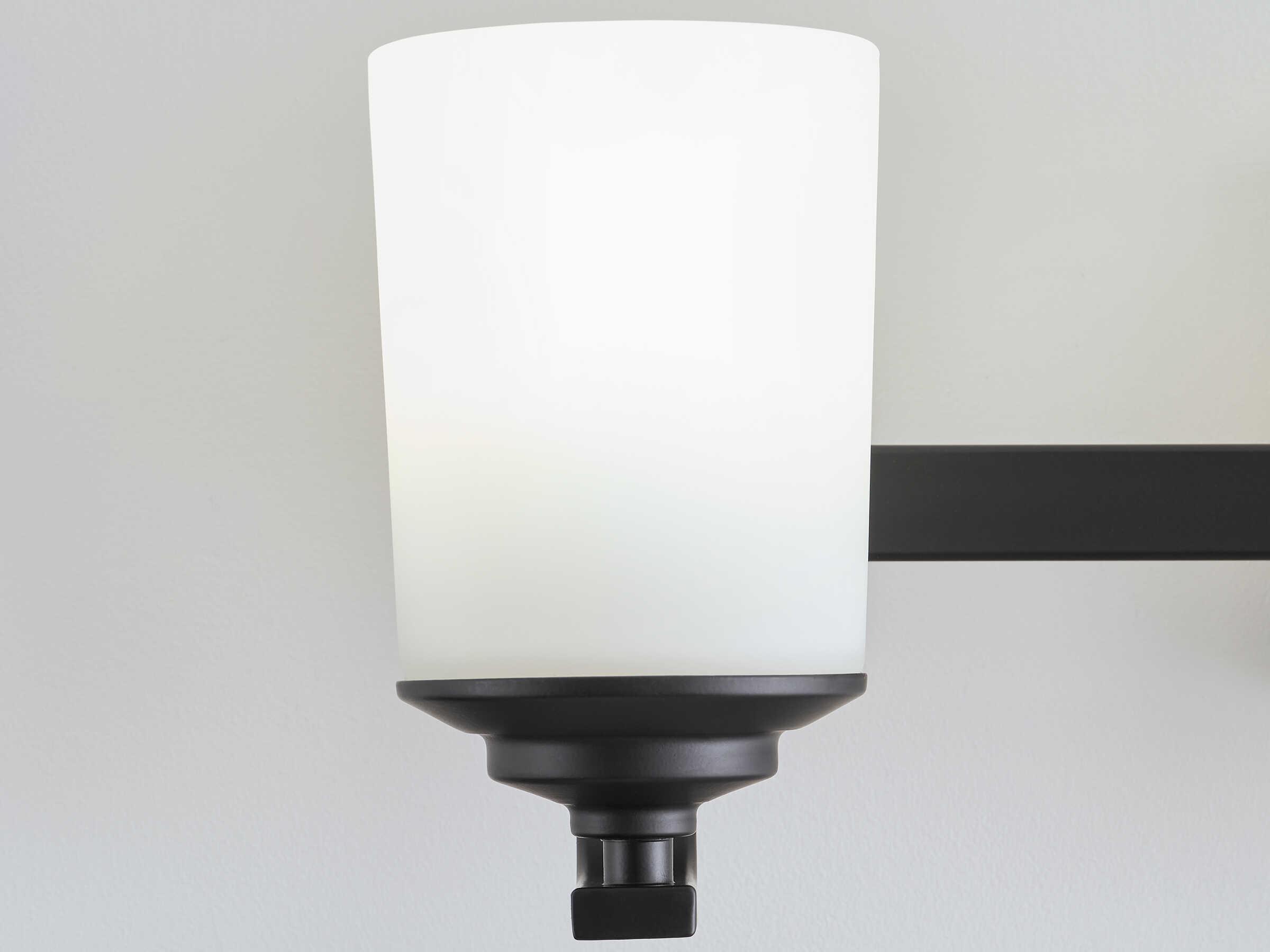 Generation Lighting Kemal 3-Light Midnight Black Glass Vanity Light