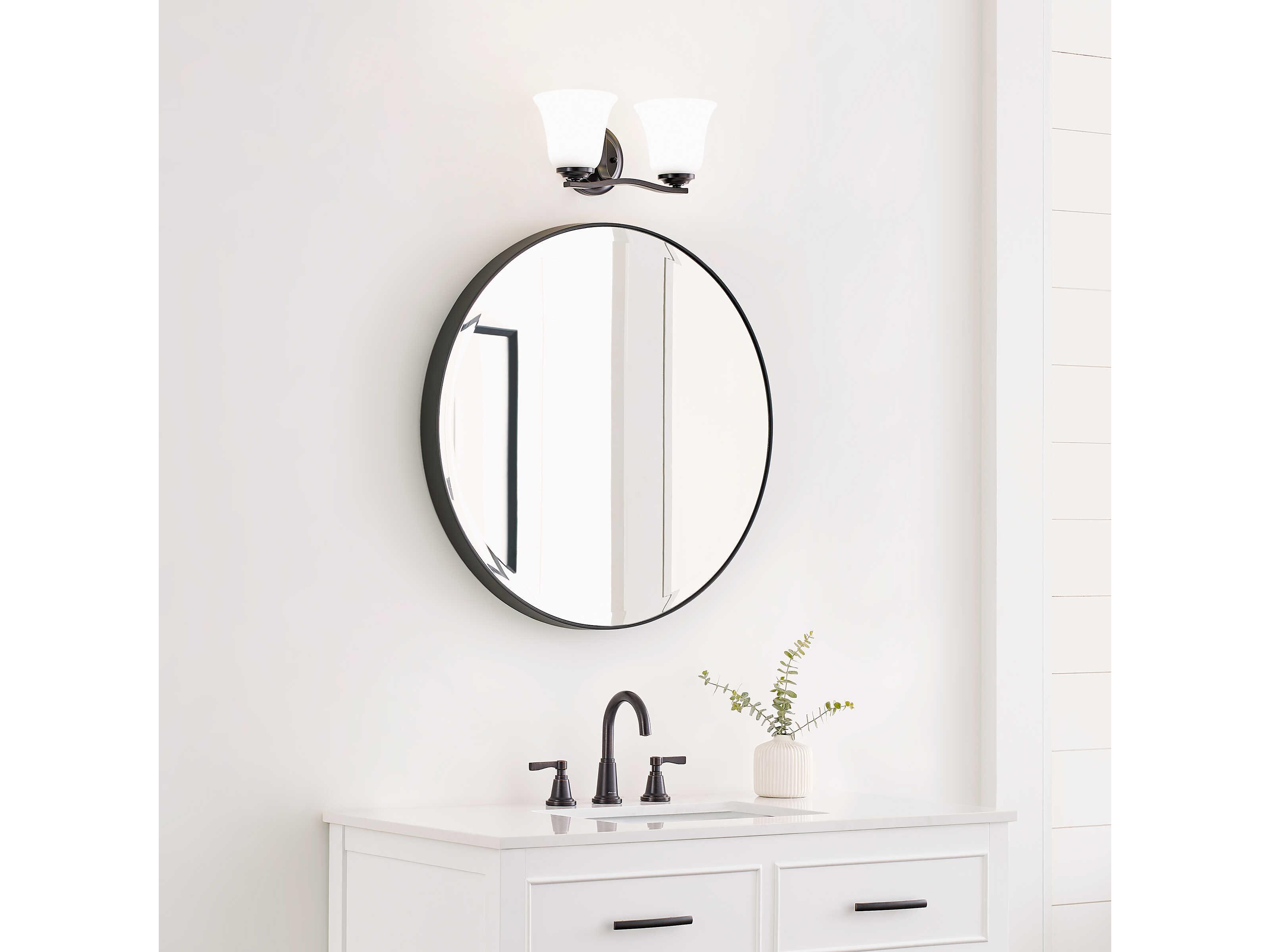 Generation Lighting Emmons 2-Light Bronze Glass Vanity Light