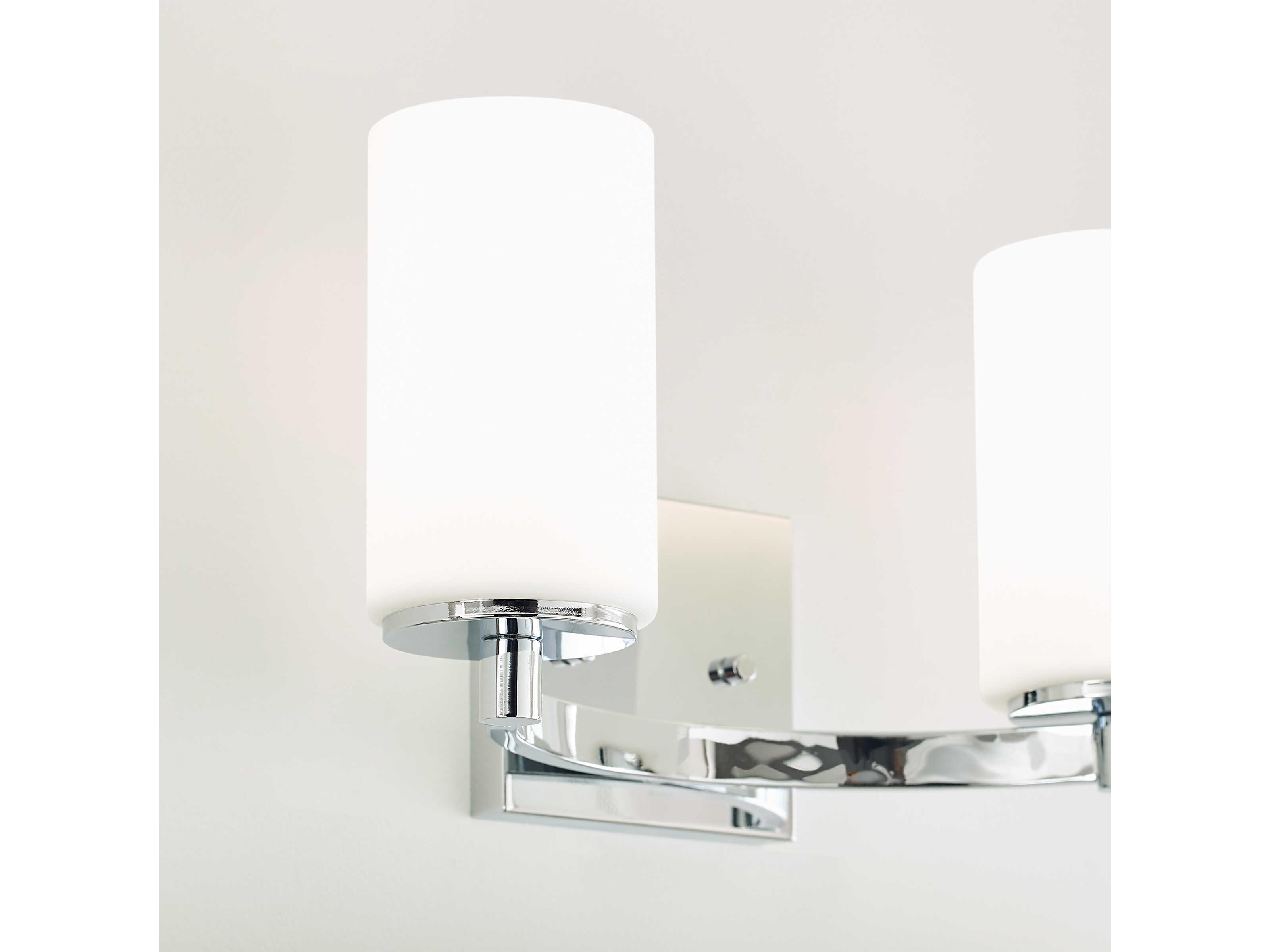 Generation Lighting Hettinger 2-Light Chrome Glass Vanity Light