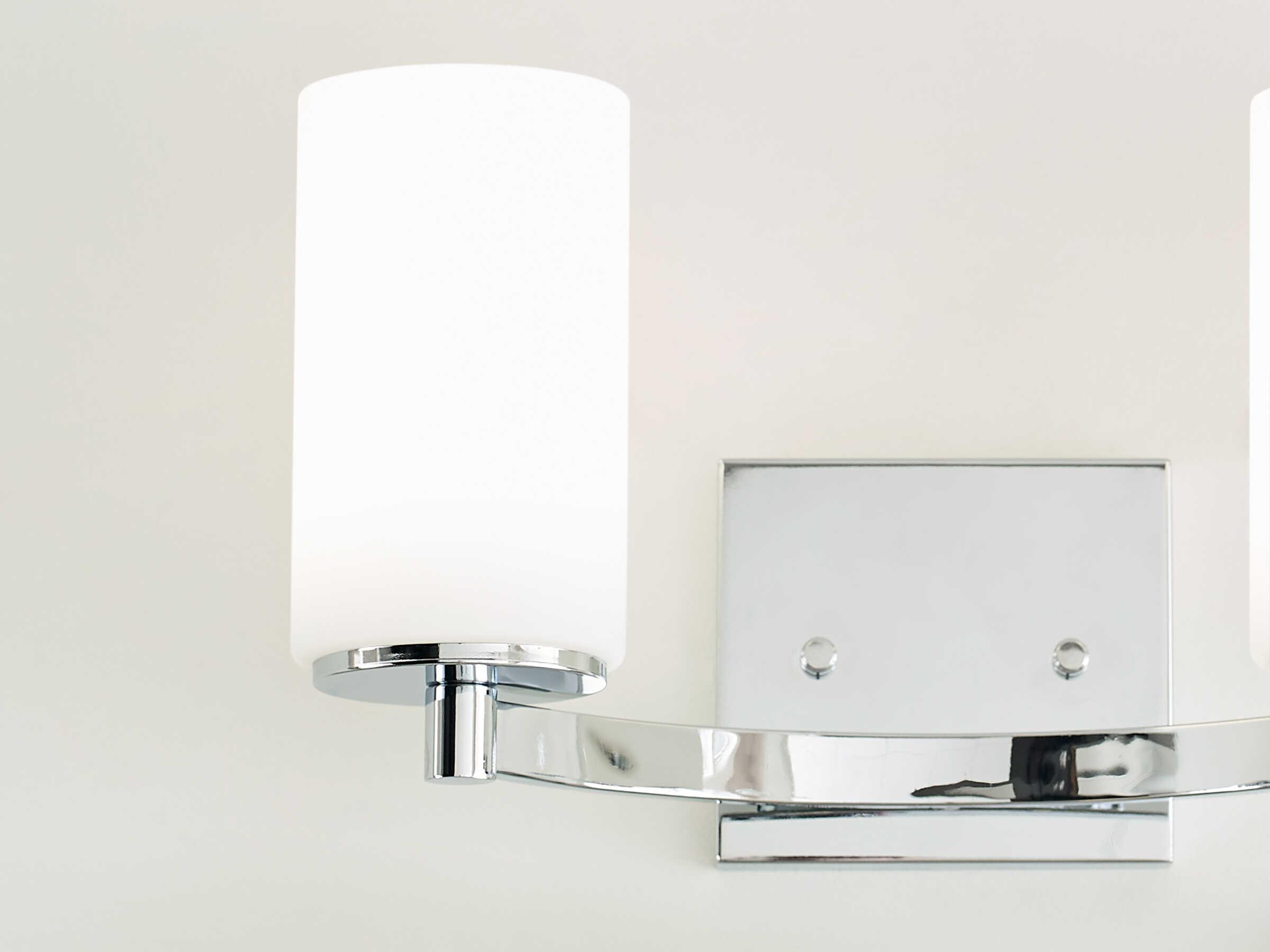Generation Lighting Hettinger 2-Light Chrome Glass Vanity Light
