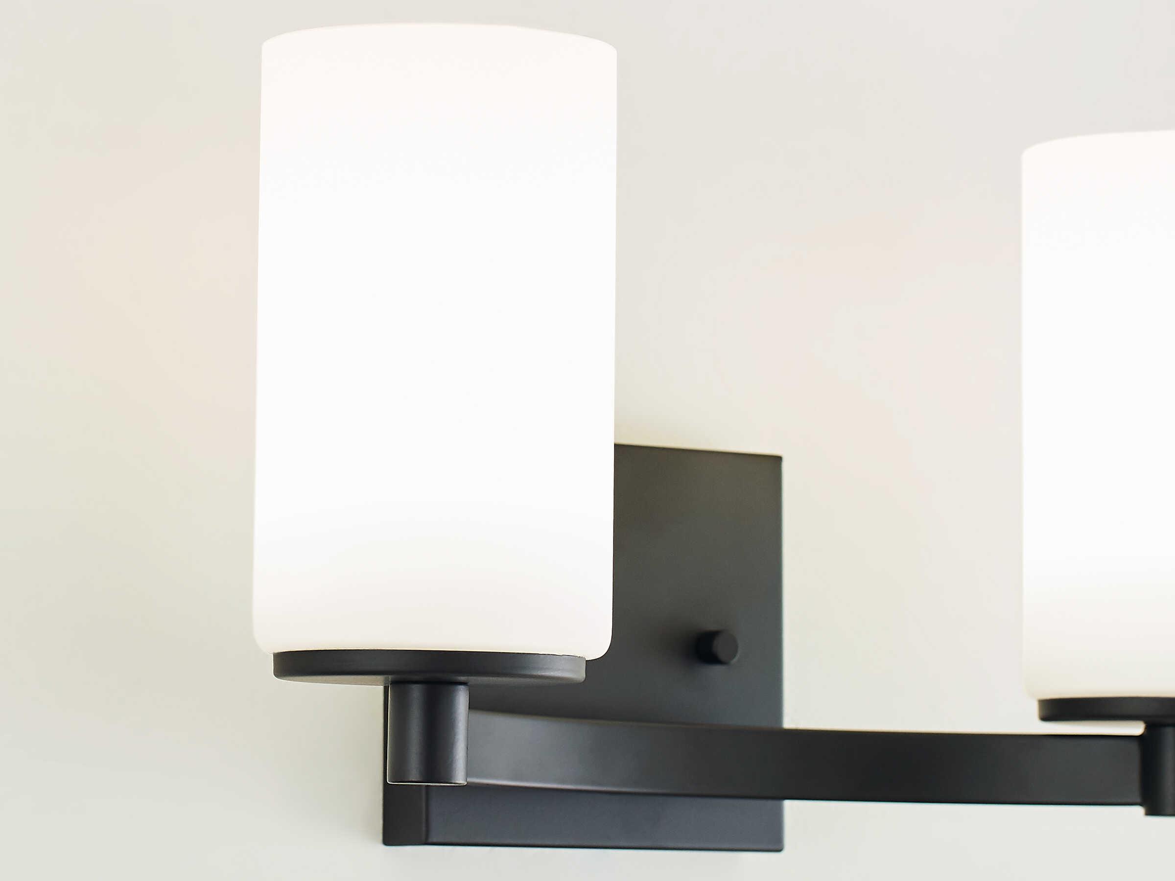 Generation Lighting Hettinger 2-Light Midnight Black Glass Vanity Light