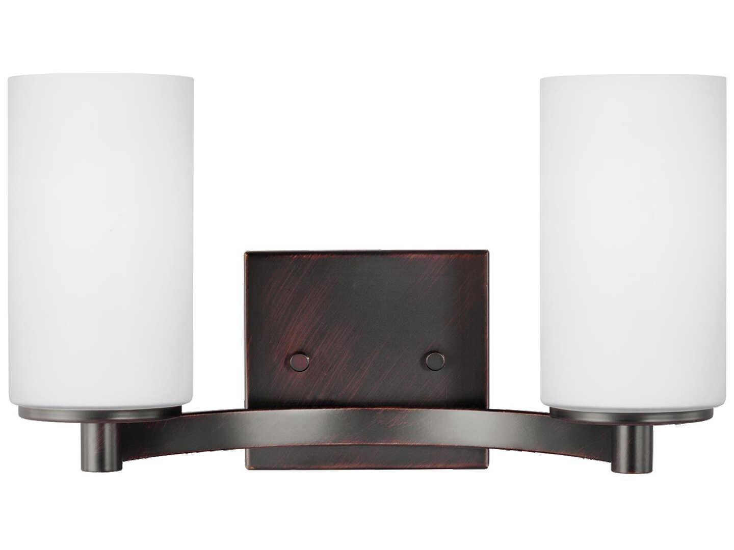 Generation Lighting Hettinger 2-Light Bronze Glass Vanity Light