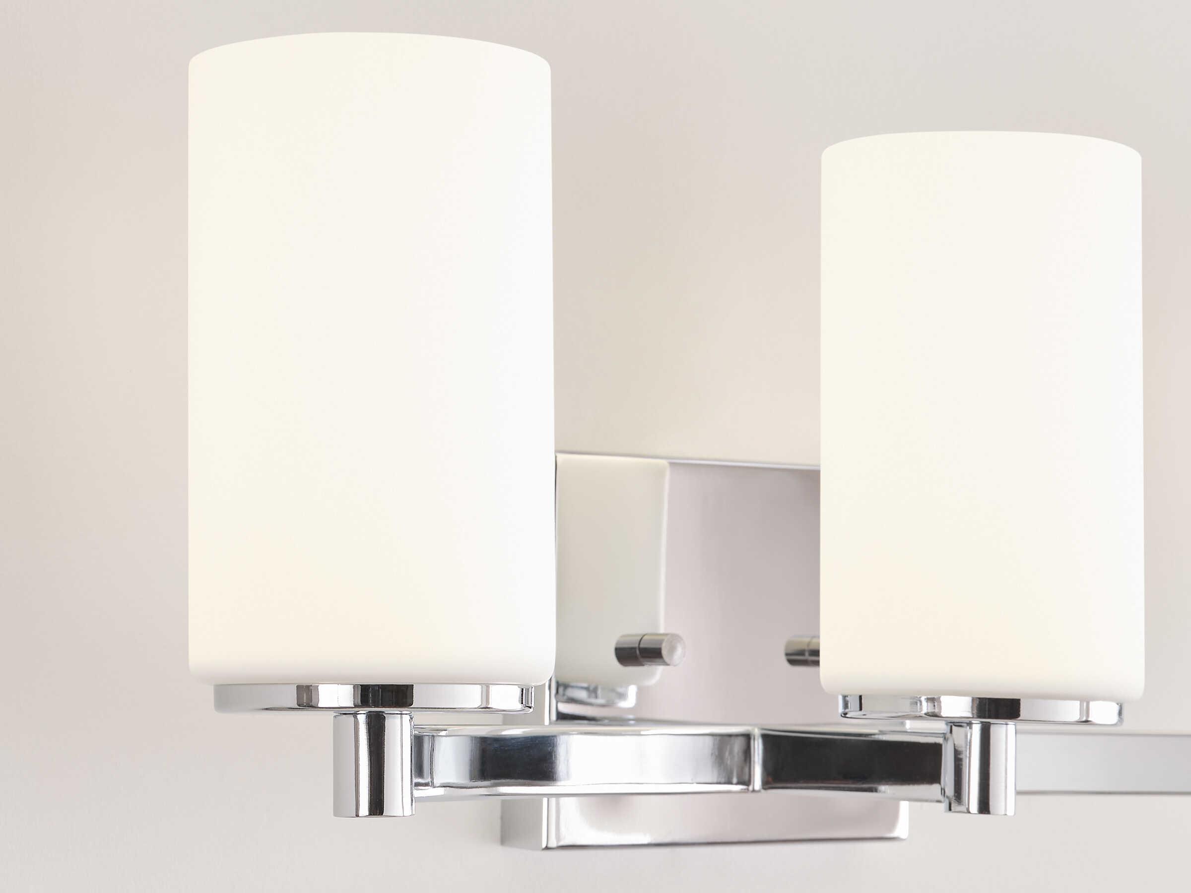 Generation Lighting Hettinger 3-Light Chrome Glass Vanity Light