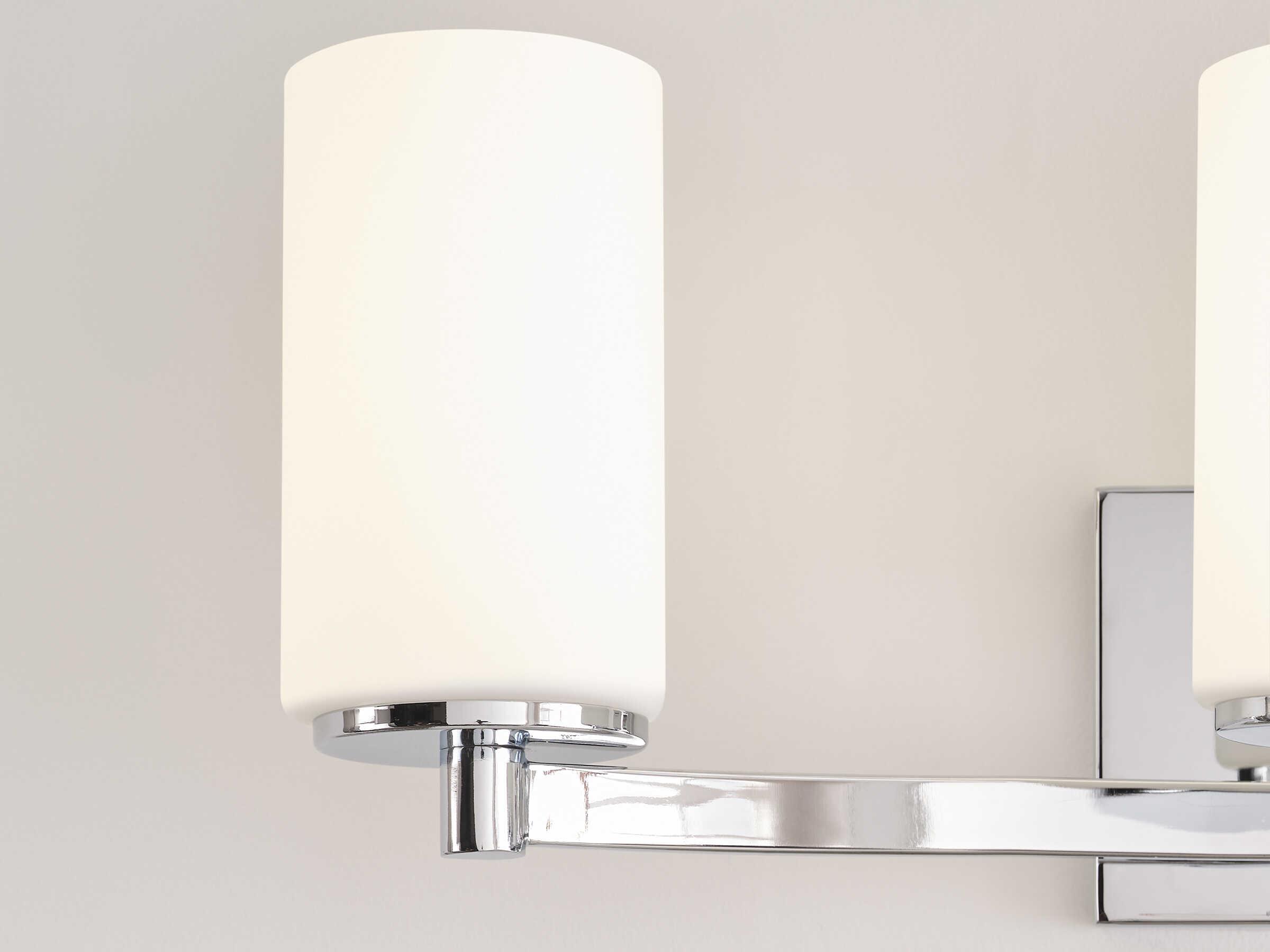 Generation Lighting Hettinger 3-Light Chrome Glass Vanity Light